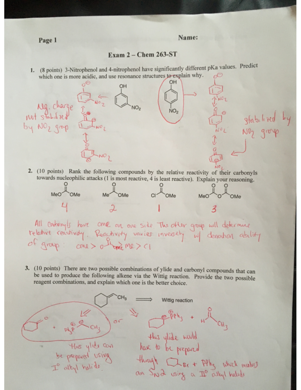 2018 Chem 263ST Exam 2 Answers - CHEM 26300 - Studocu