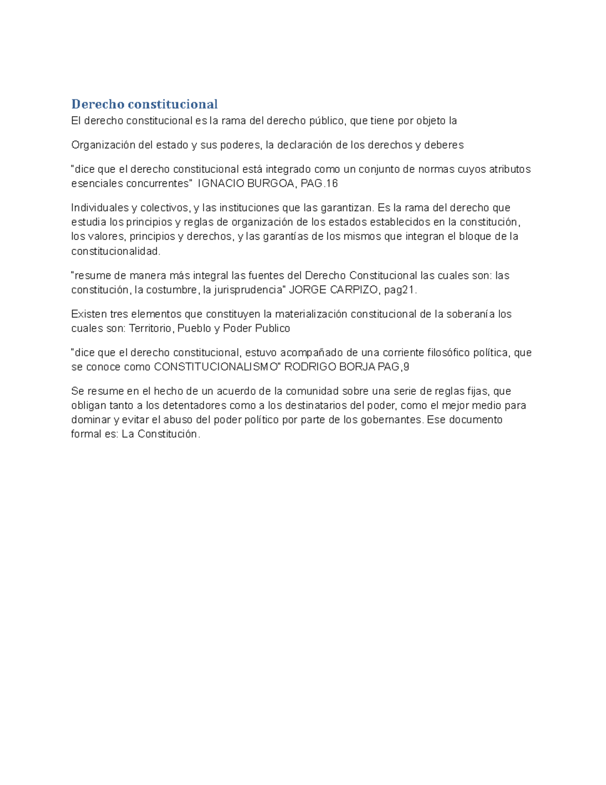 Derecho constitucional clase 1 - Derecho constitucional El derecho ...