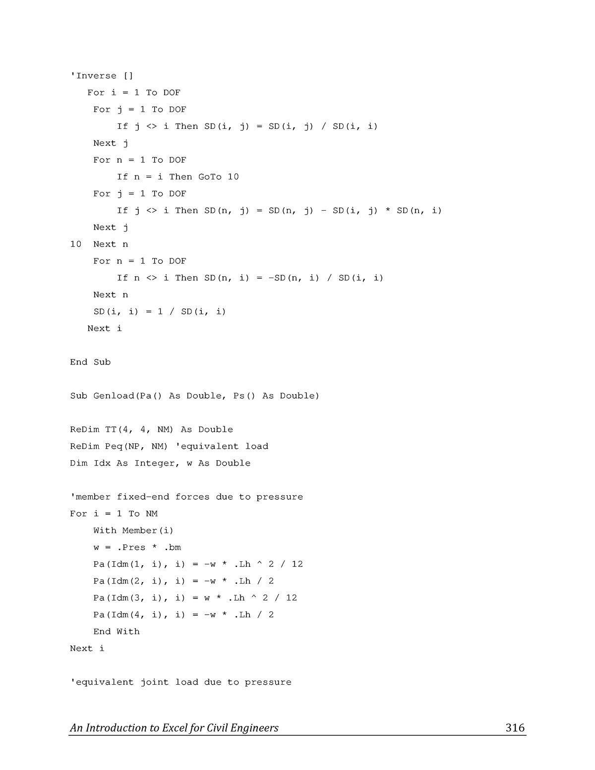 An Introduction to Excel for Civil Engineers From engineering theory to ...