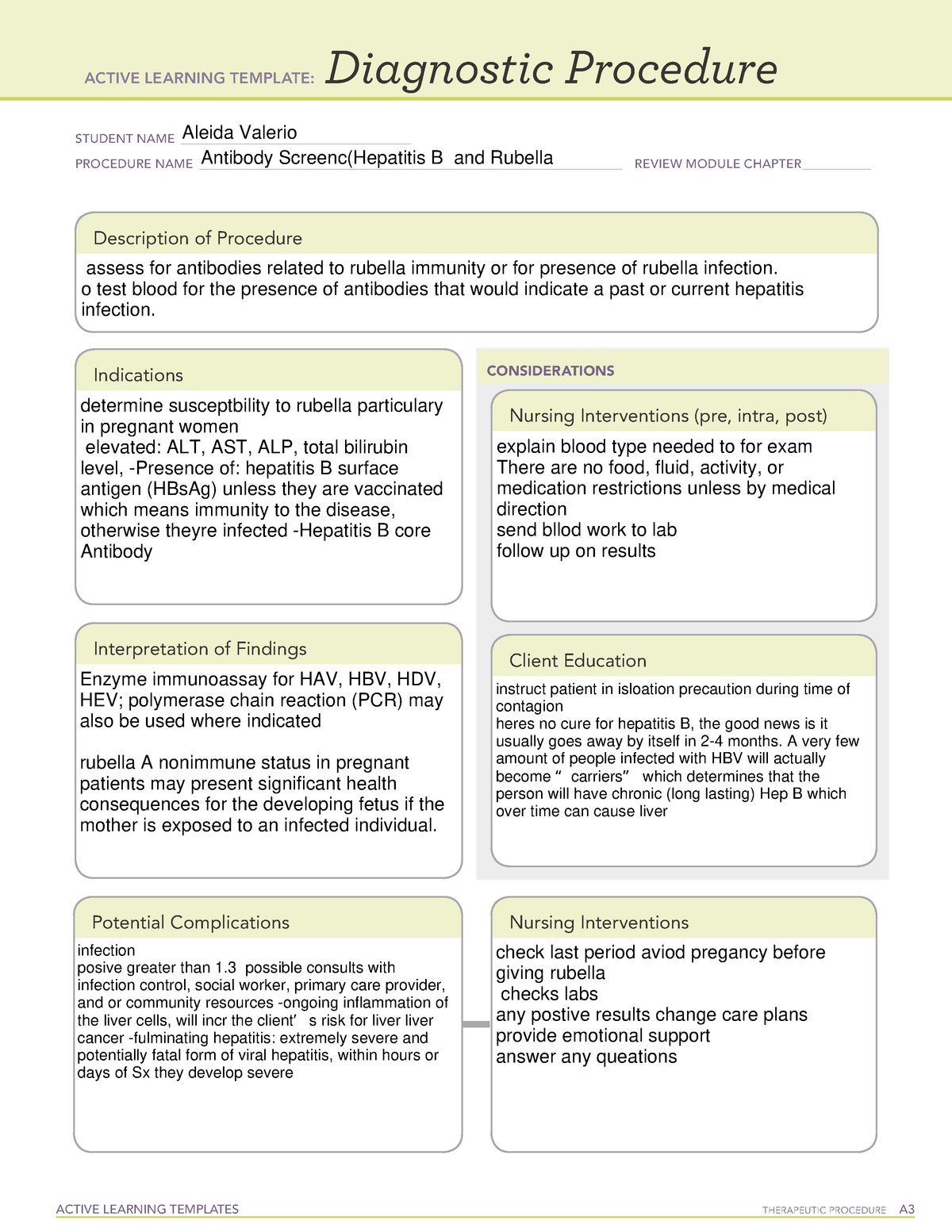 Active Learning Template Diagnostic Procedure form (1) rubella ACTIVE