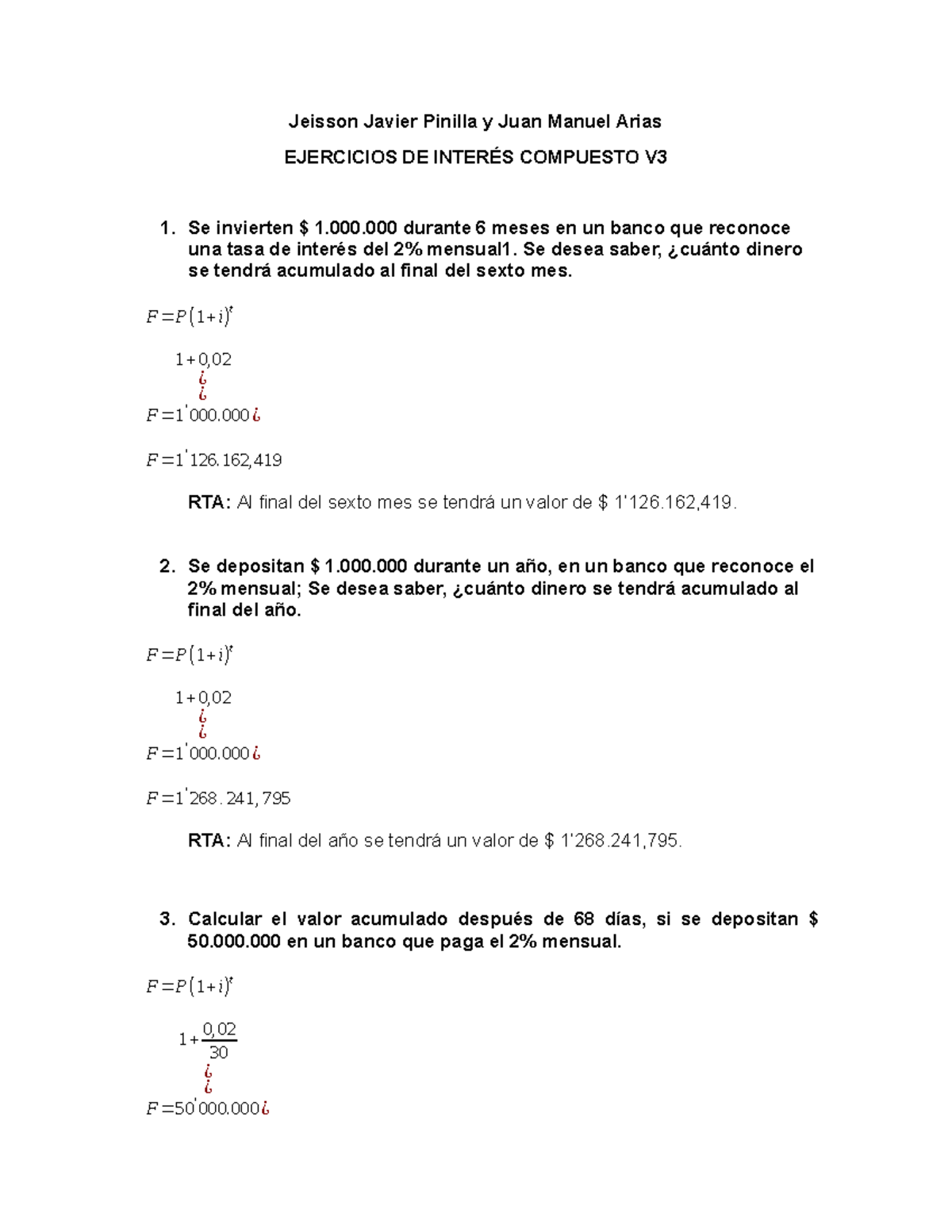 Ejercicios 17-02-21 Interés Compuesto-V3 - Jeisson Javier Pinilla Y ...