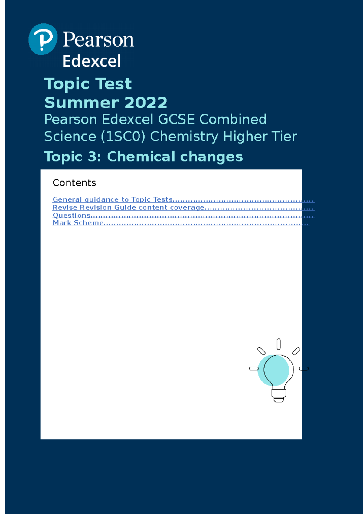 Higher Unit 13 Topic Test _ Year 11 Revision Materials – BYTKCK