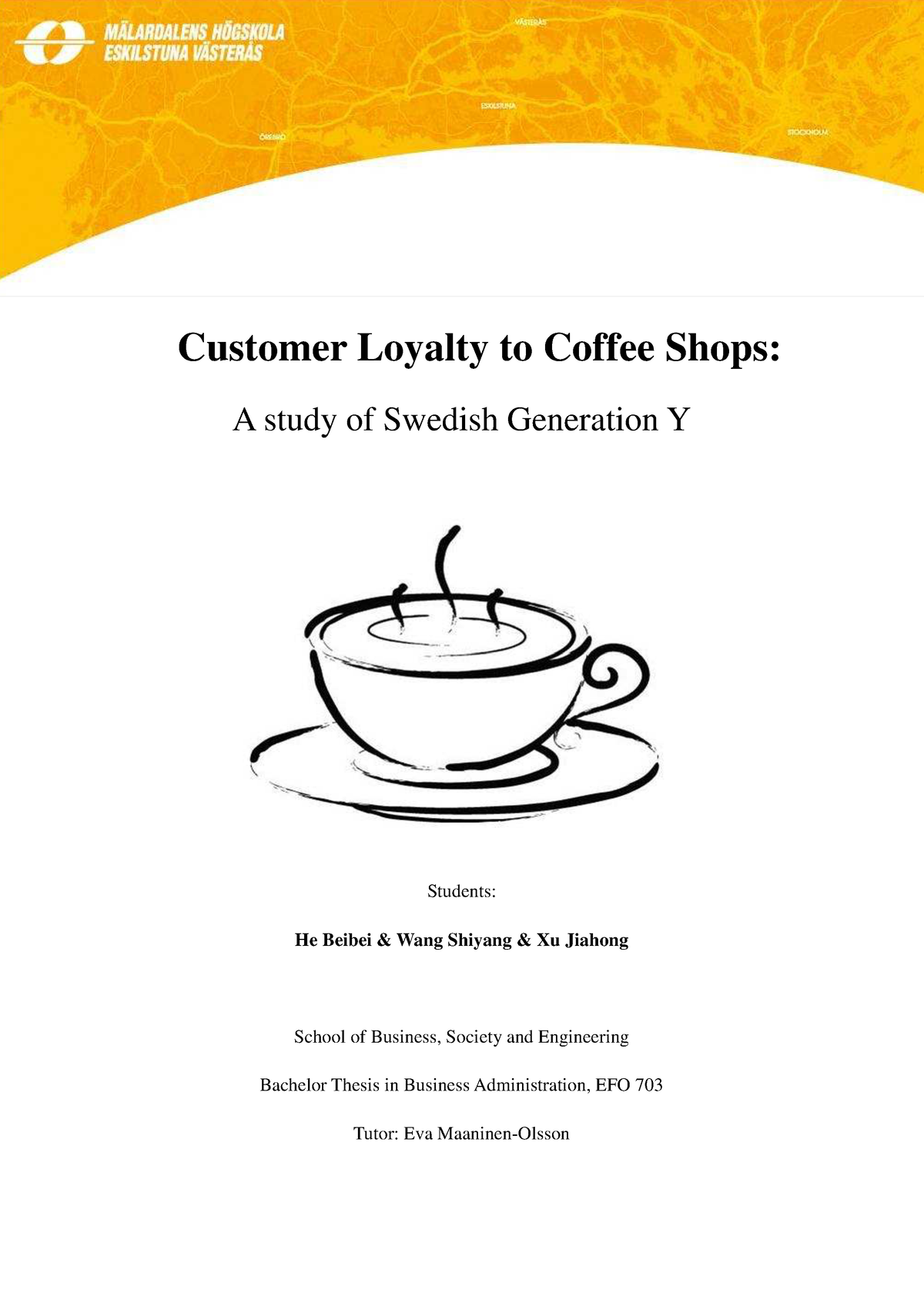 customer satisfaction in coffee shop thesis