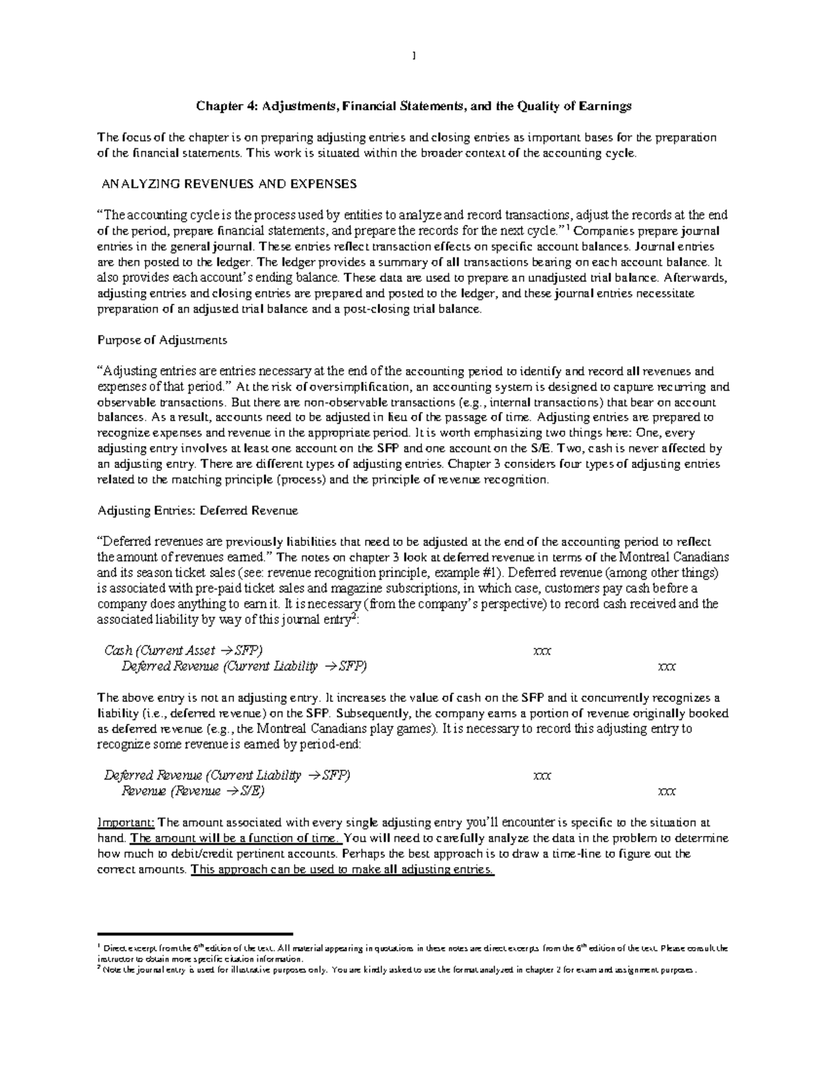 Chapter 4 - Chapter 4: Adjustments, Financial Statements, And The ...