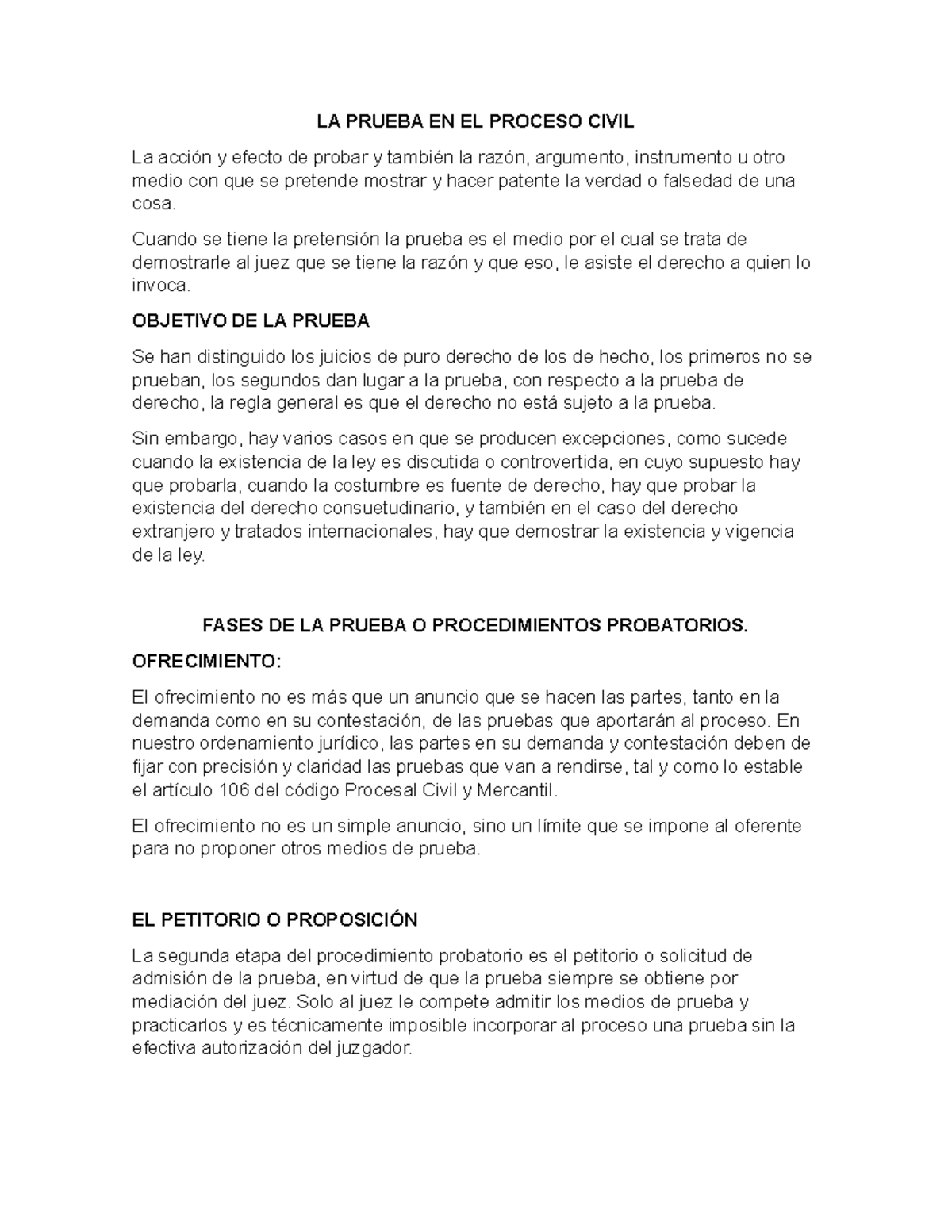 Fases DE LA Prueba Y Sistemas DE Valoración - LA PRUEBA EN EL PROCESO ...