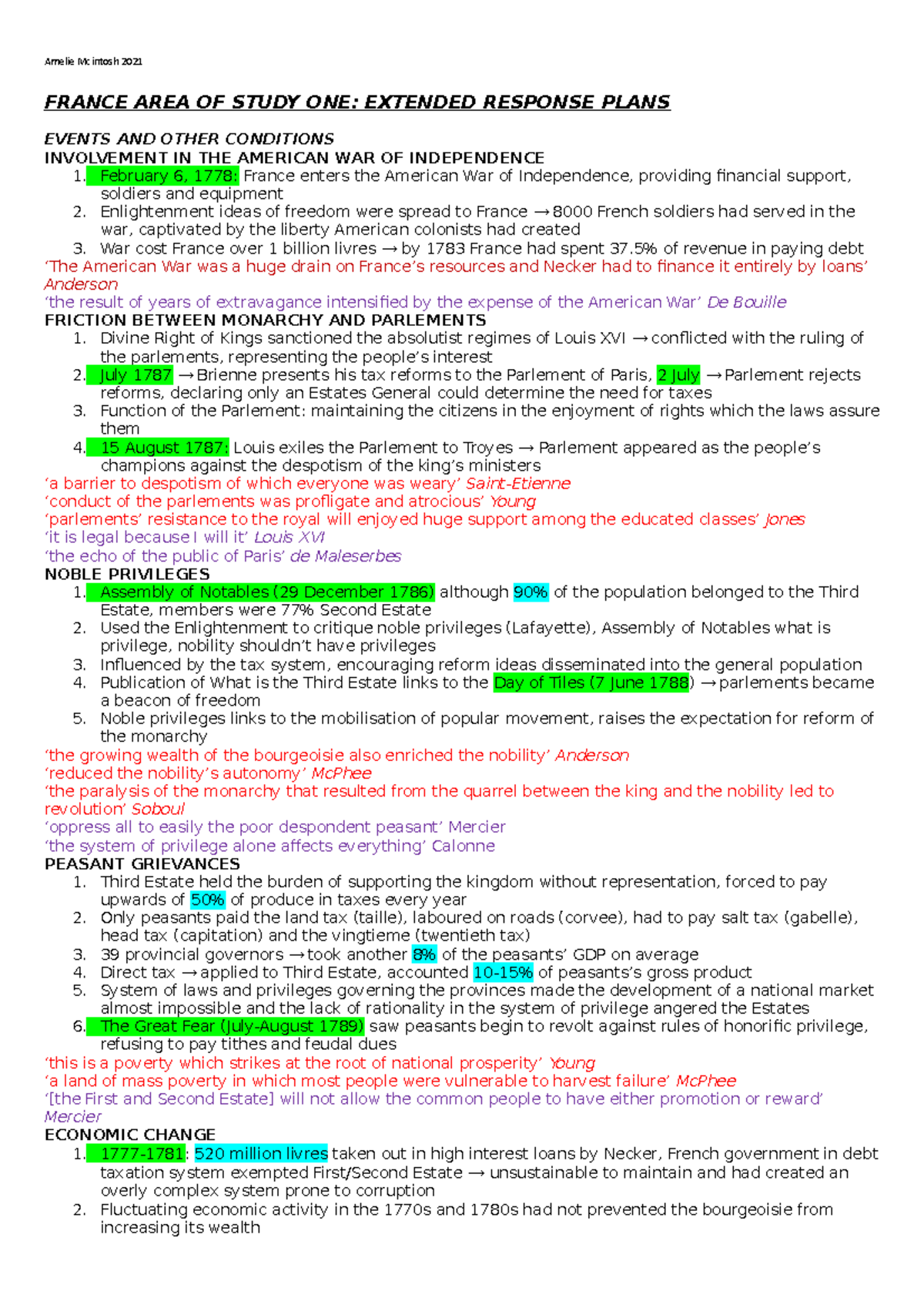 Extended Response Plans France - FRANCE AREA OF STUDY ONE: EXTENDED ...