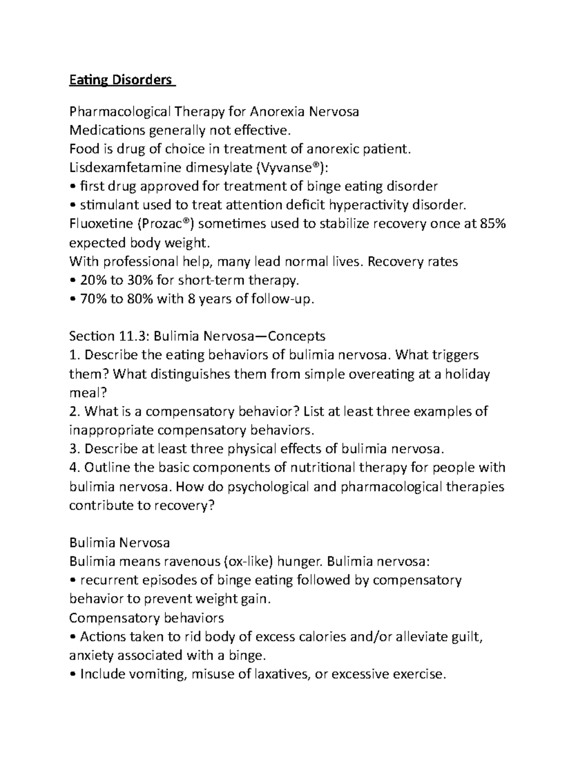 Nutrition 132 (59) - Eating Disorders Pharmacological Therapy for ...