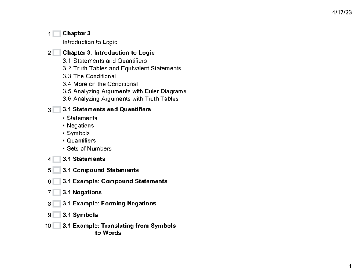 Chap 3.1, 3.2 Class Notes Oct 27 DA - 4/17/ 1 Chapter 3 Introduction To ...