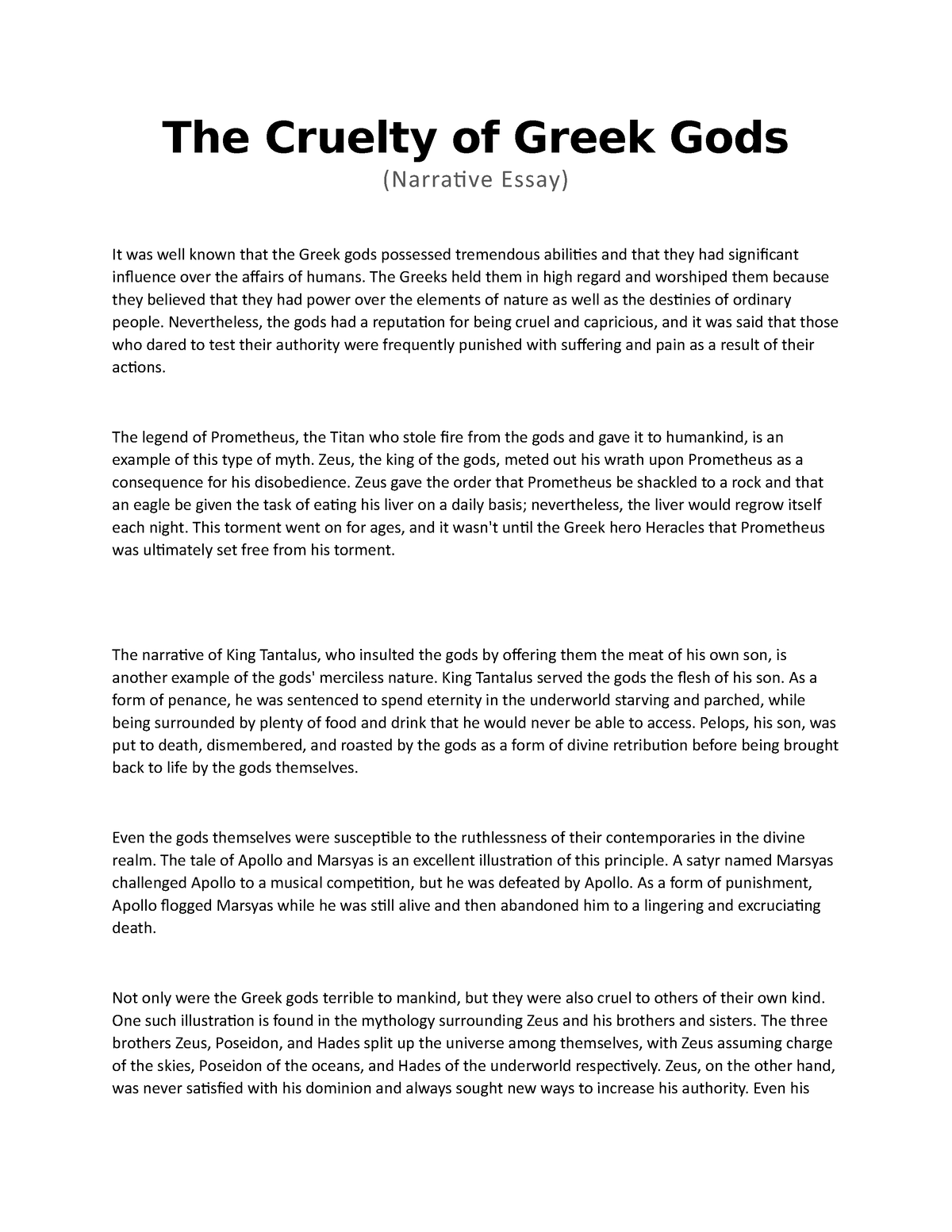 greek religion essay