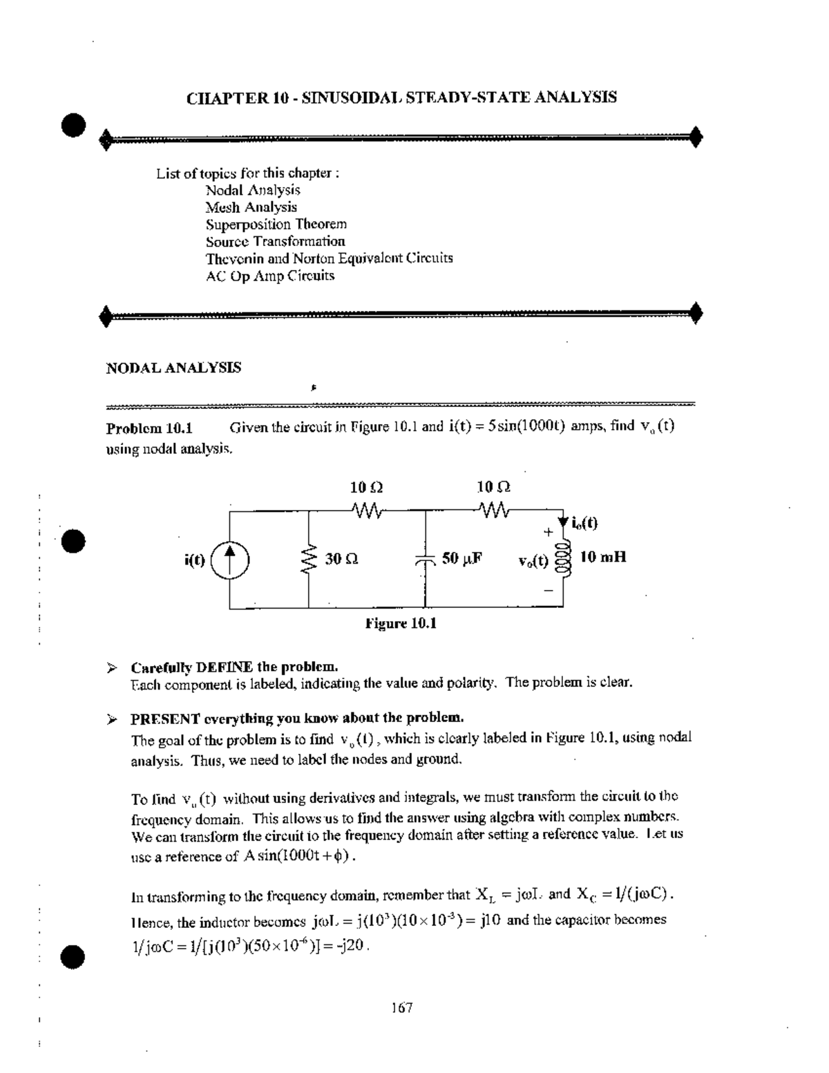 Chapter 10 Sinusoidal Steady State Analysis - ECE 101 - Studocu