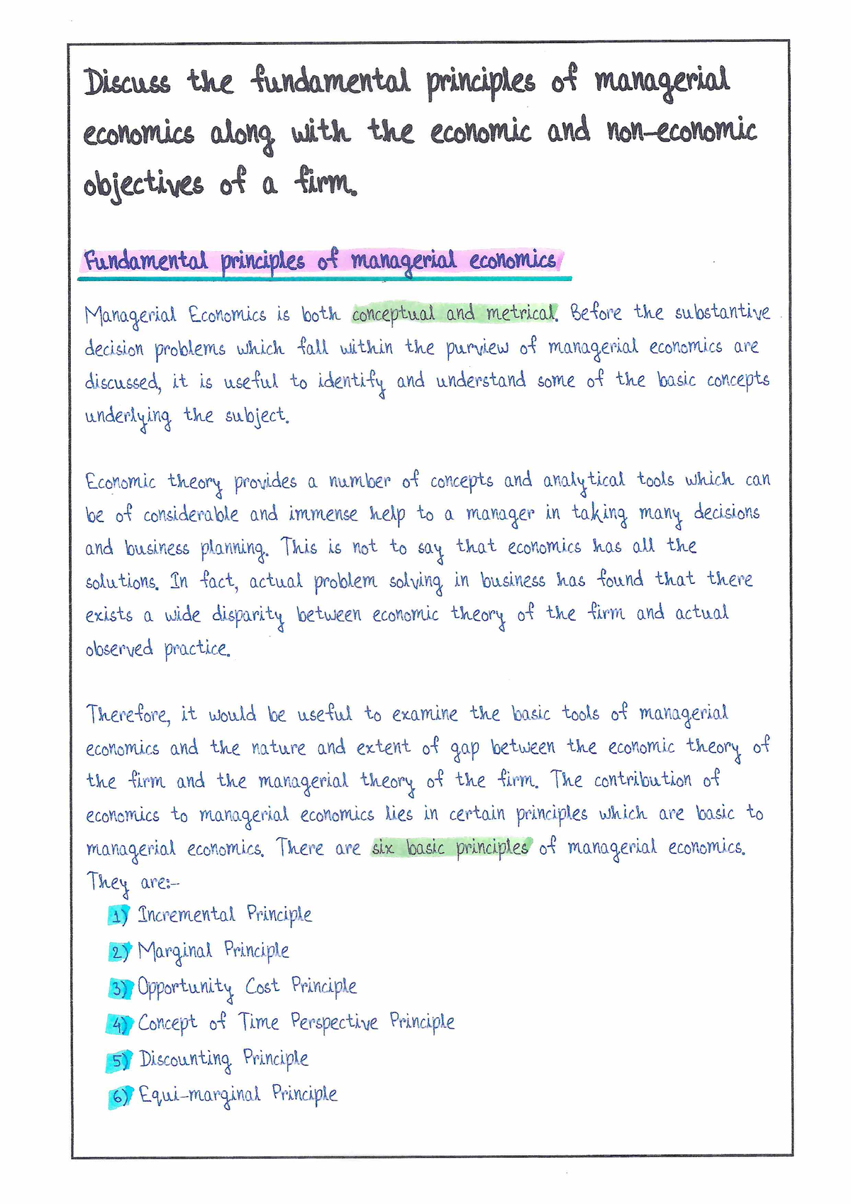 Managerial Economics - MANAGERIAL ECONOMICS - Studocu