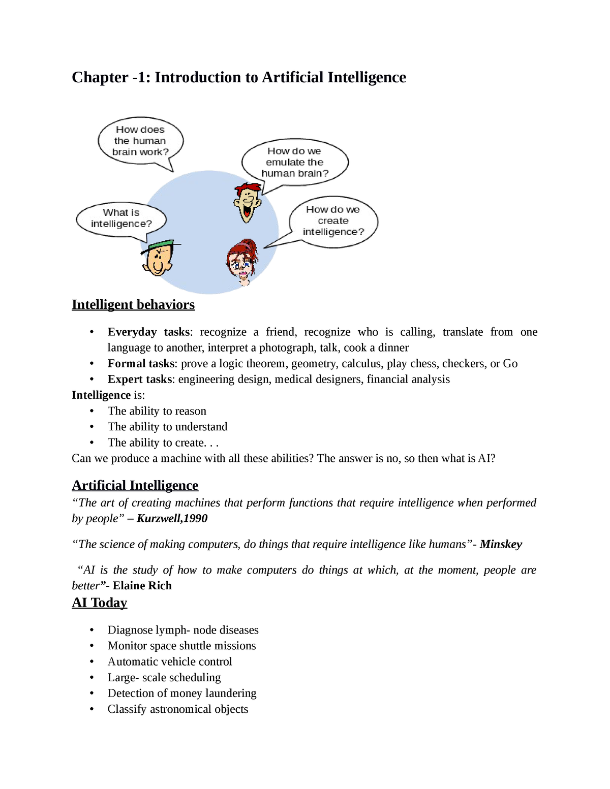 Intro To Artificial Intelligence - Chapter -1: Introduction To ...