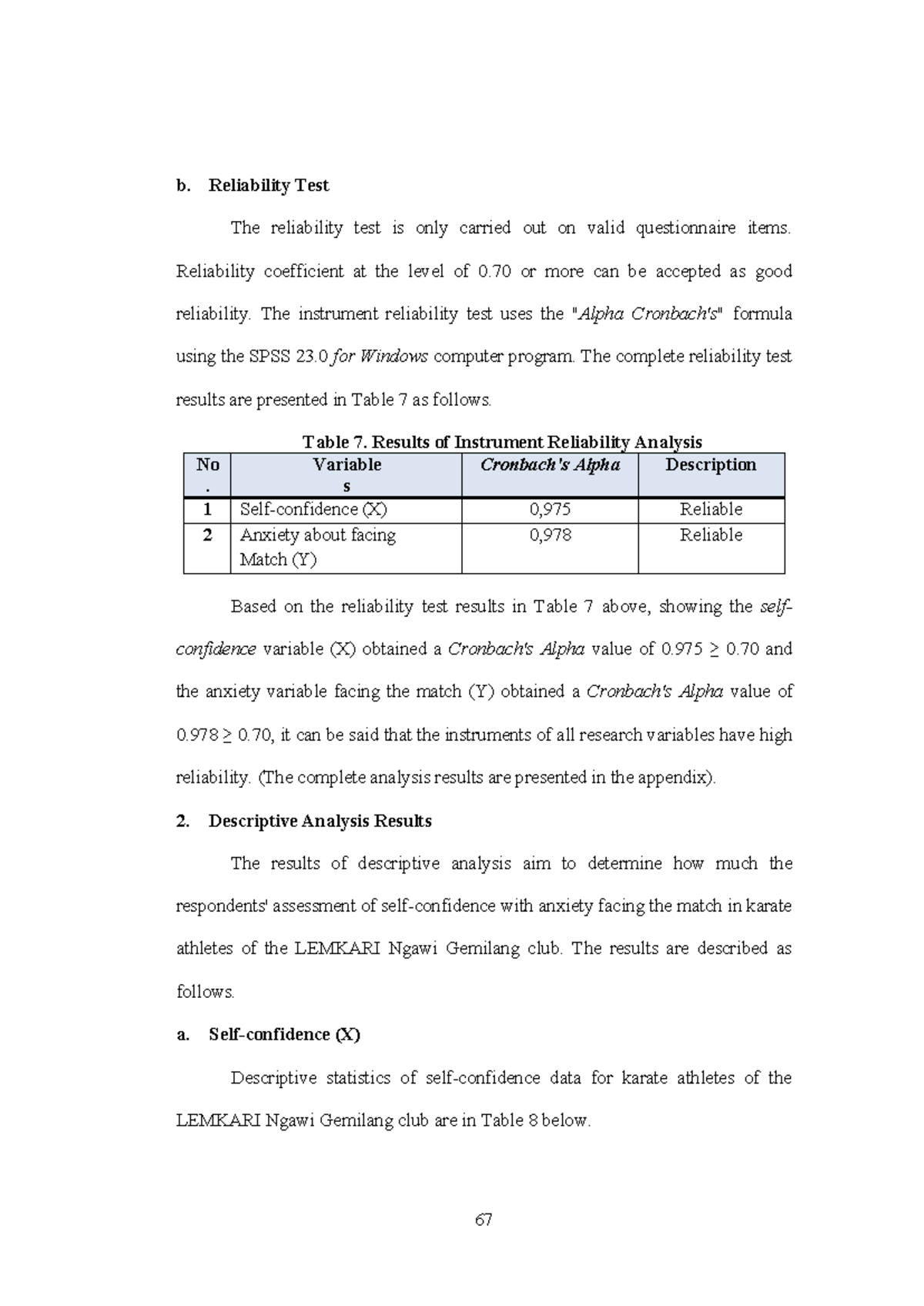 General Surgery-9 - Learning - B. Reliability Test The Reliability Test ...