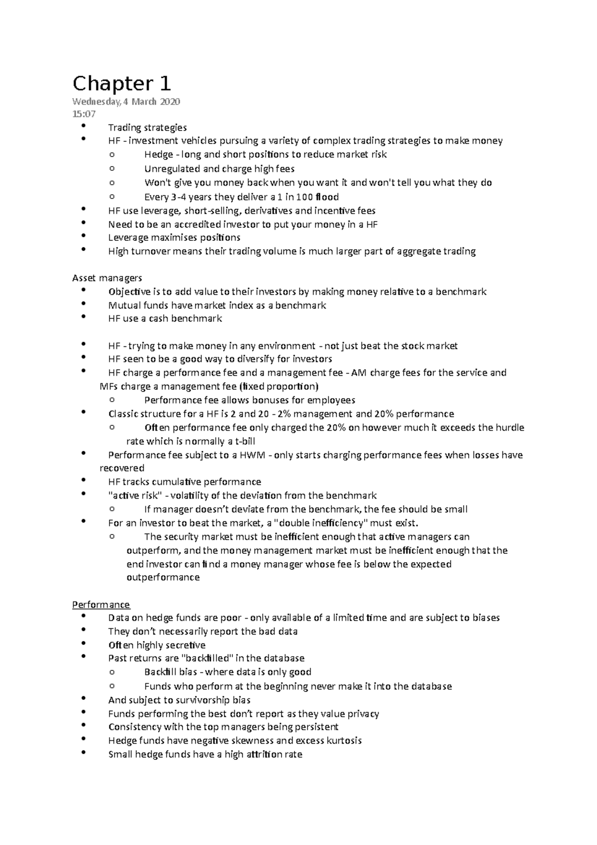 Chapter 1 and chapter 2 textbook - Chapter 1 Wednesday, 4 March 2020 15 ...