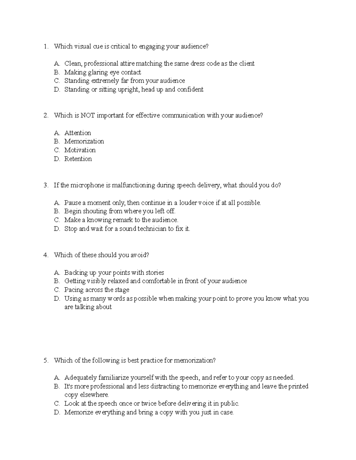 Mcq psps copy copy - Multiple choice questions - Which visual cue is ...