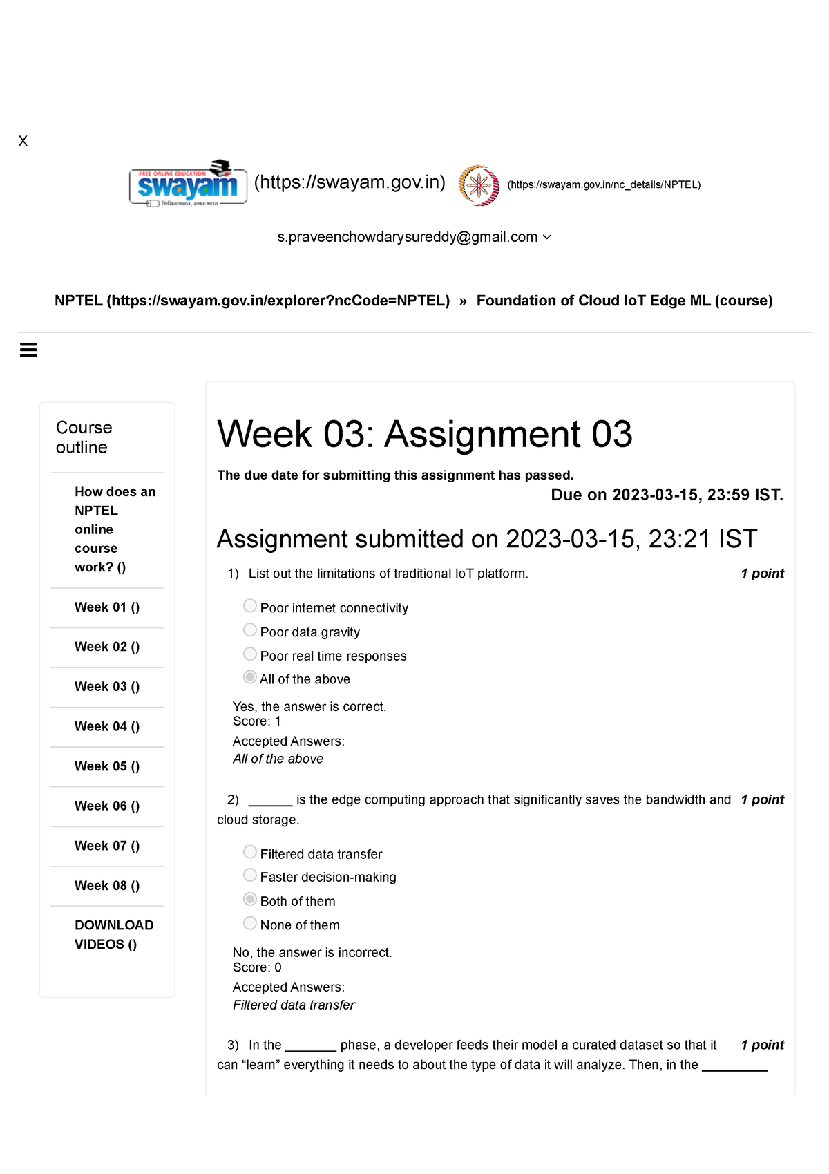 nptel assignment 9 answers iot