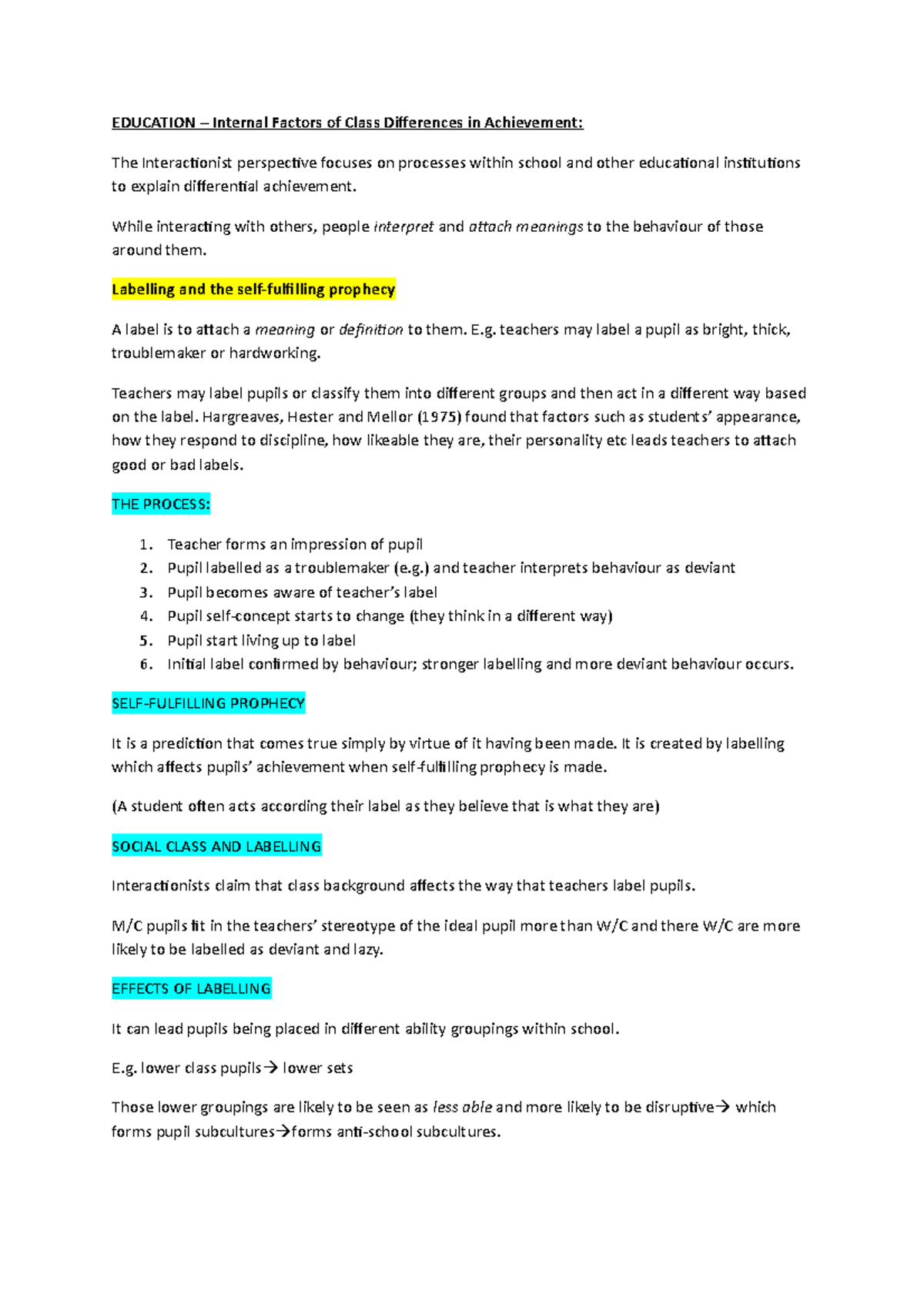 If-of-class-differences-in-achievement (11) - EDUCATION – Internal ...