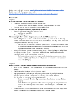Discussion Readings - Summary Intro To Comparative Politics - Week 1 ...