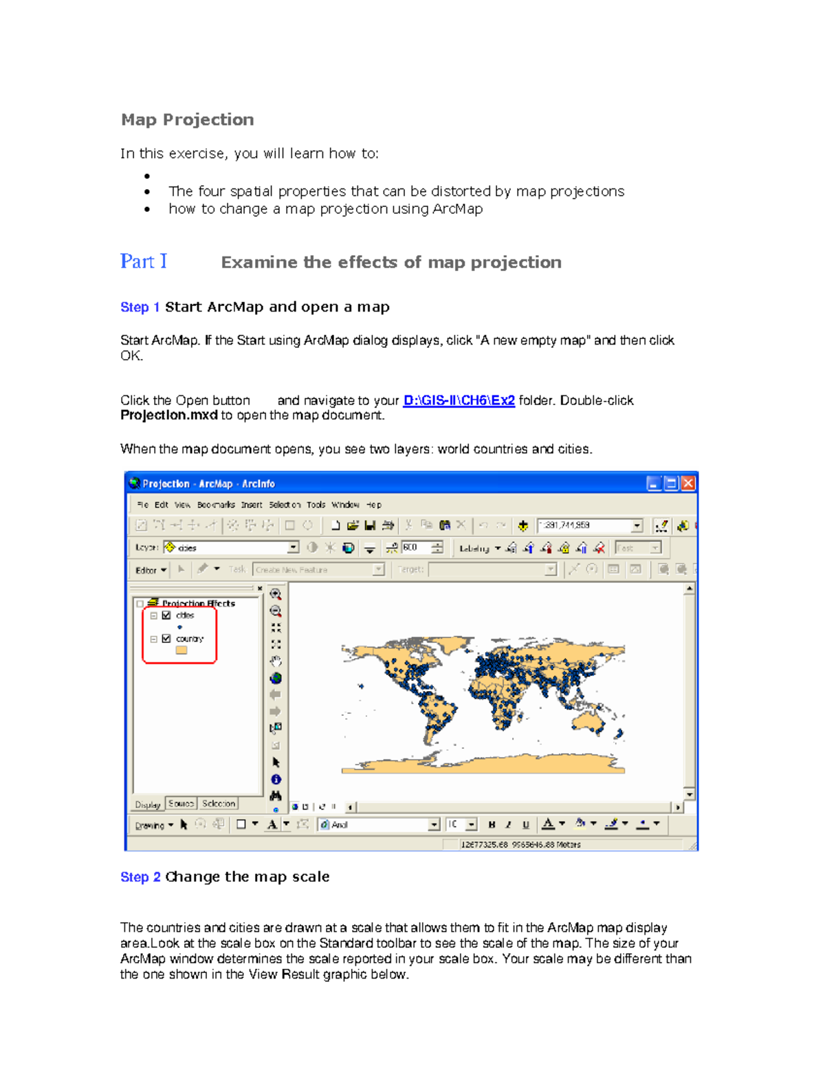 Map projection Editted Ethiopia - Map Projection In this exercise, you ...