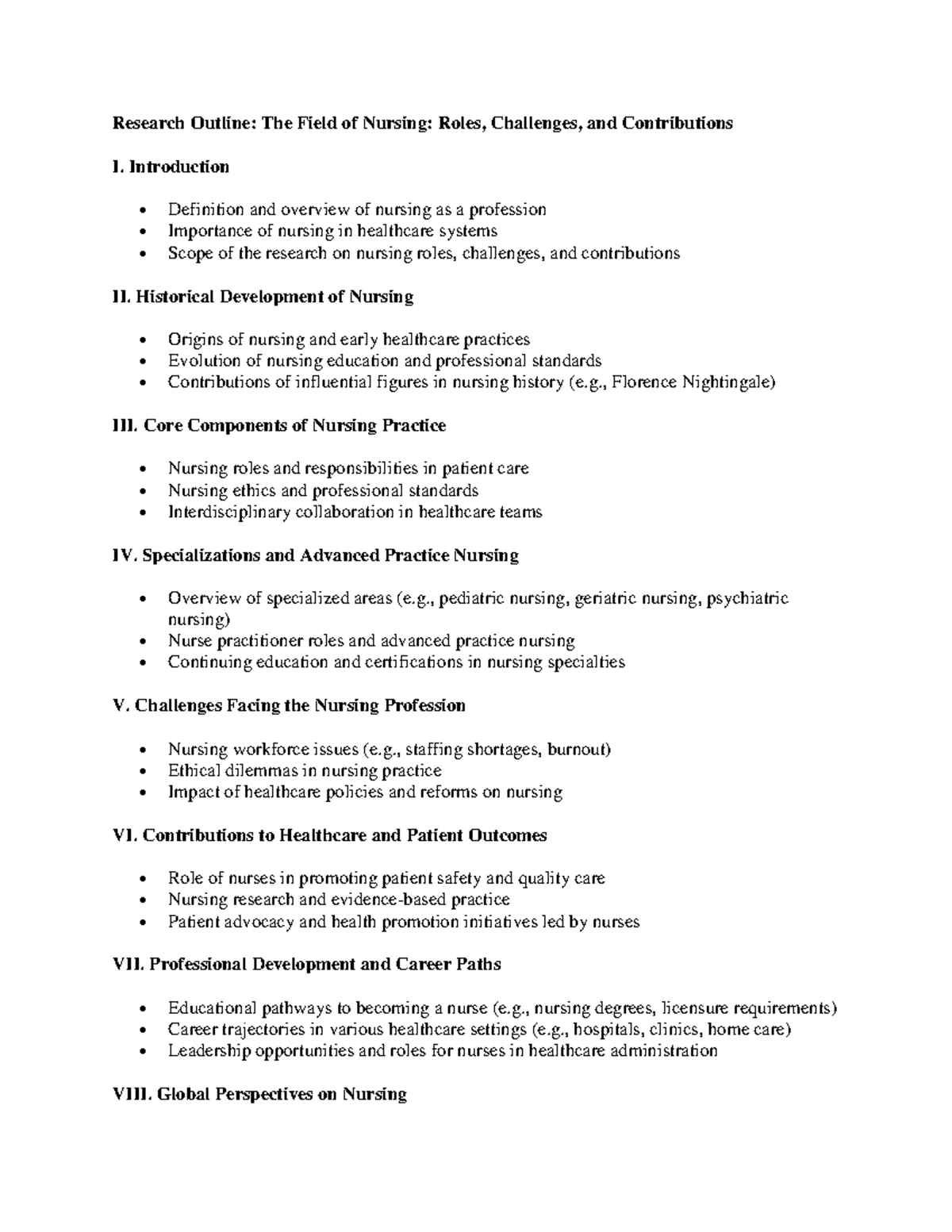 Nursing - Introduction Definition and overview of nursing as a ...