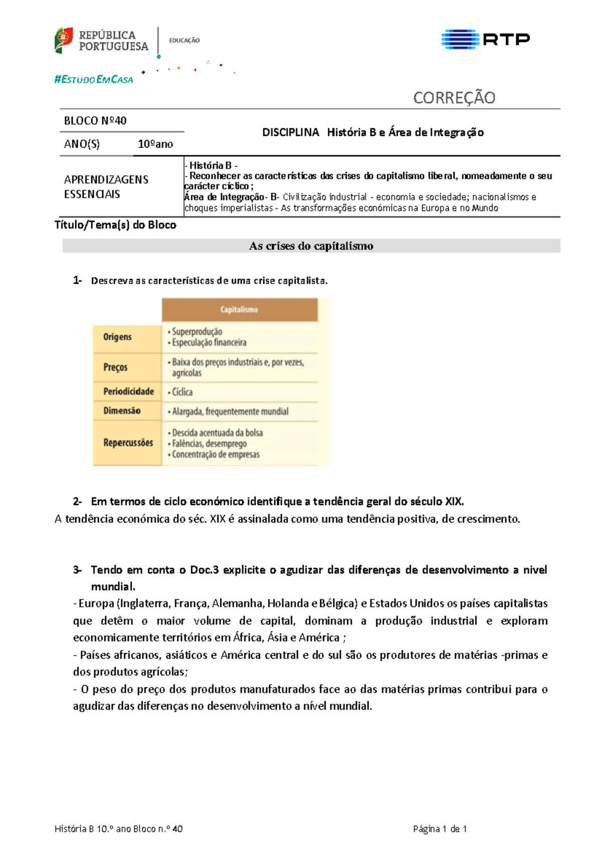 40 História B 10º Ano As Crises Do Capitalismo Correção - História B 10 ...