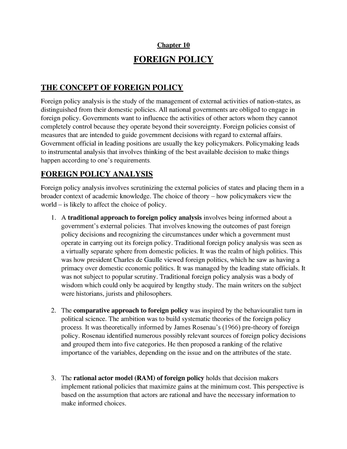 foreign policy research paper topics