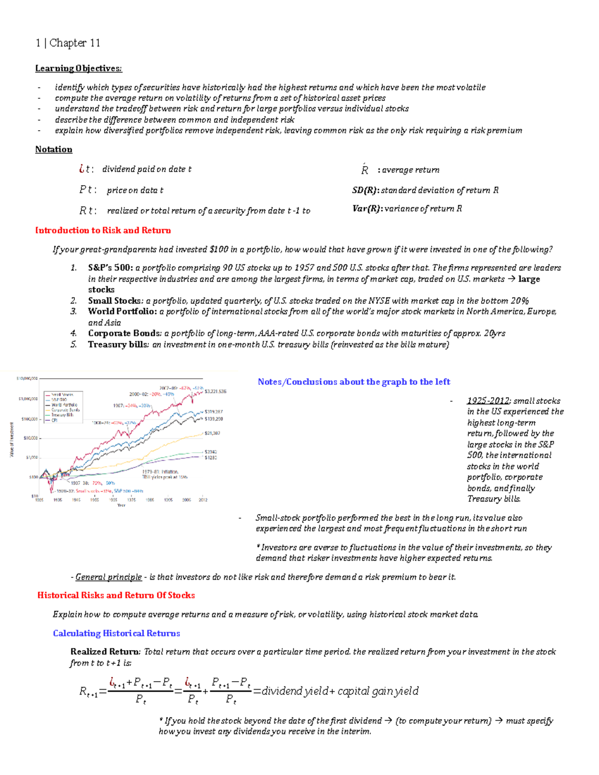 My chapter 11 notes edited CH - Learning Objectives : identify which ...