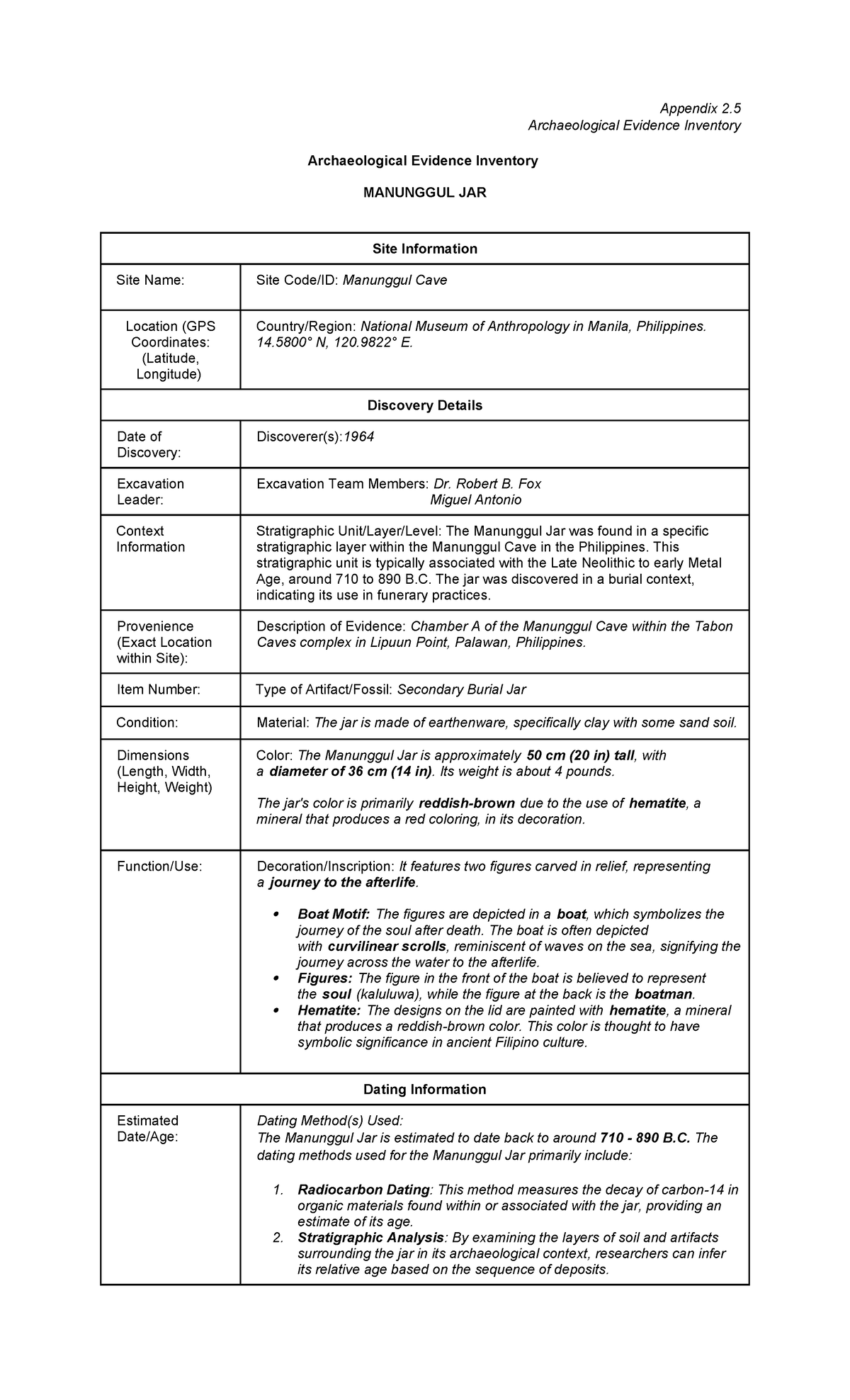 Archeological- Evidence- Inventory-AND- Analysis - Appendix 2 ...