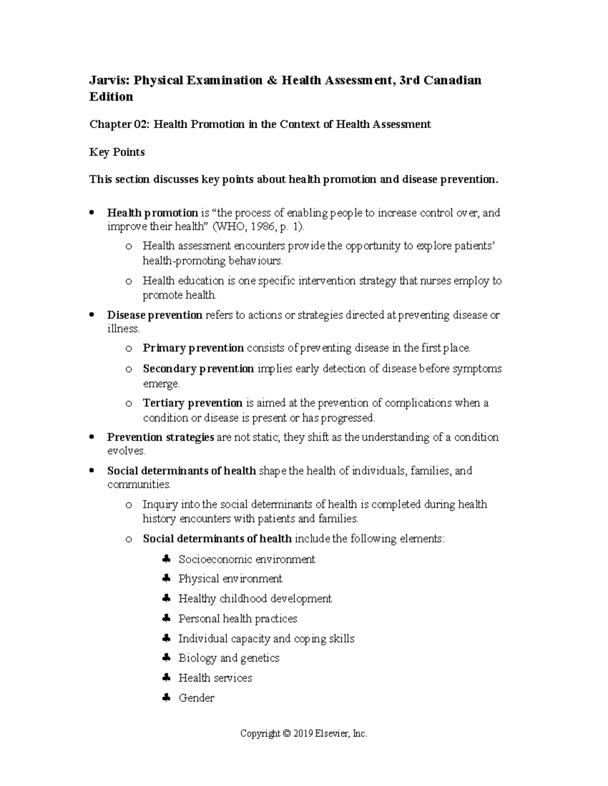 Chapter 002 - 3rd Edition - Jarvis'S Physical Examination And Health ...