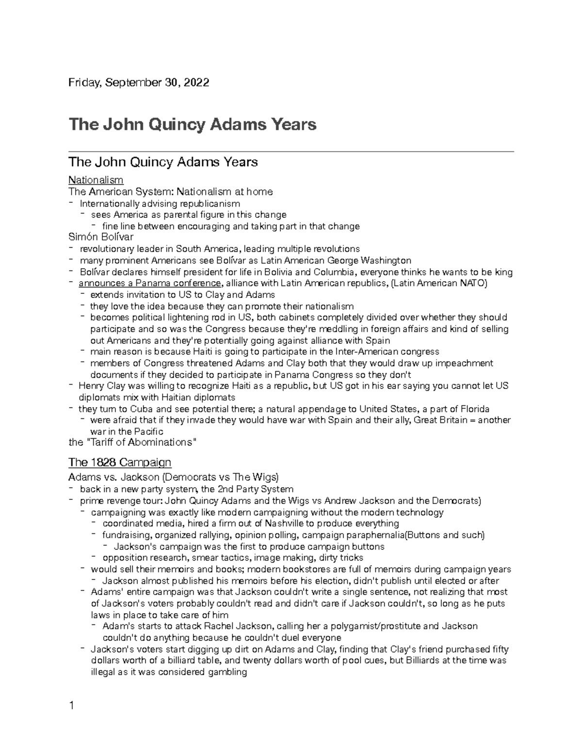 John Quincy Adams Years Jackson Democrats Vs The Wigs Back In A