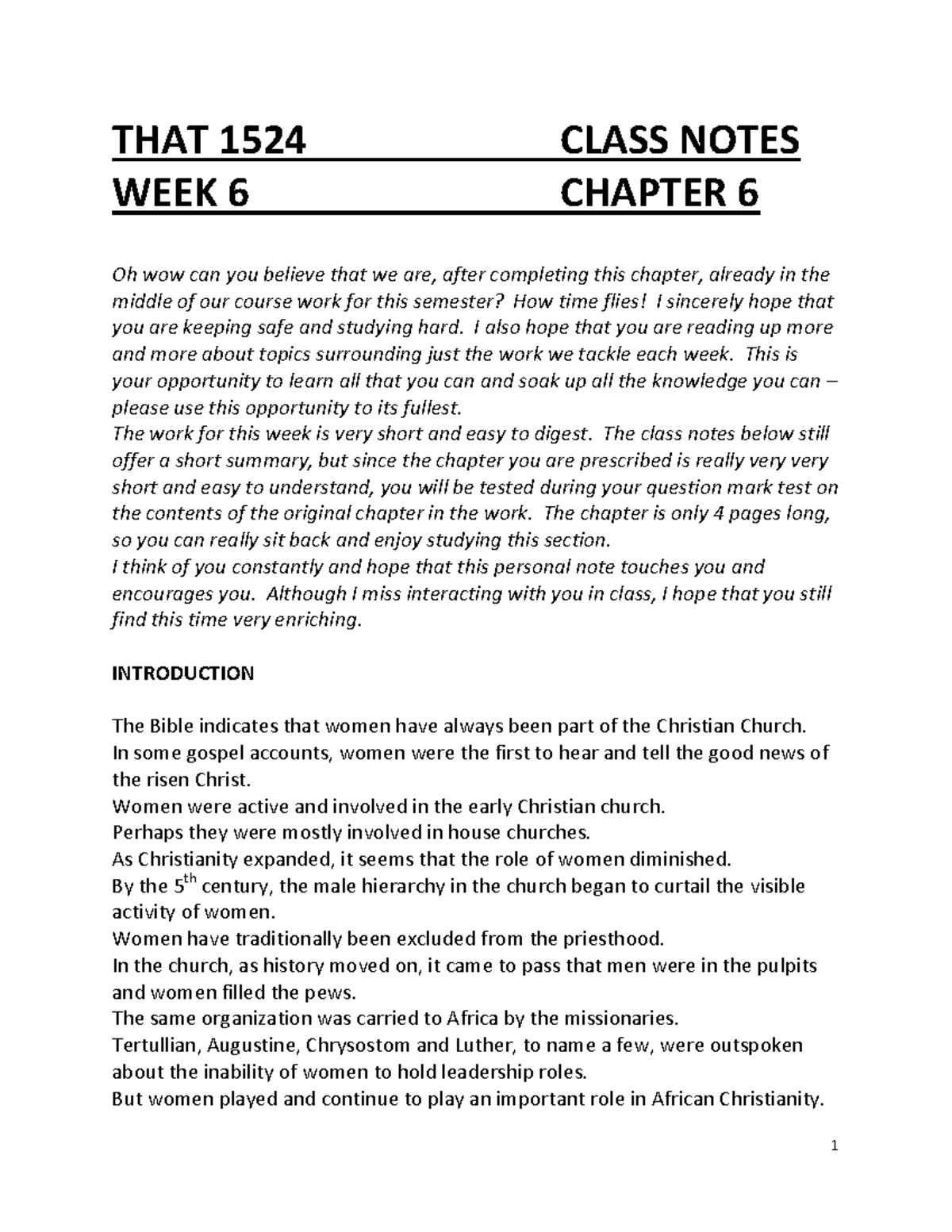 THAT week 6 Class Notes - THAT 1524 CLASS NOTES WEEK 6 CHAPTER 6 Oh wow ...