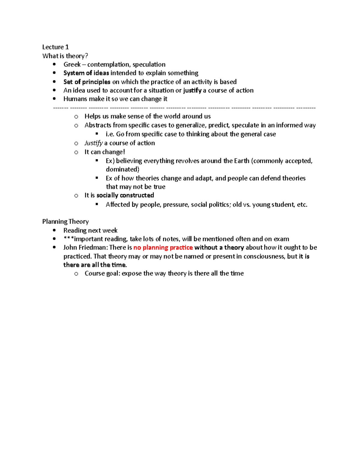 Lecture 1 Lecture 1 What is theory? Greek contemplation