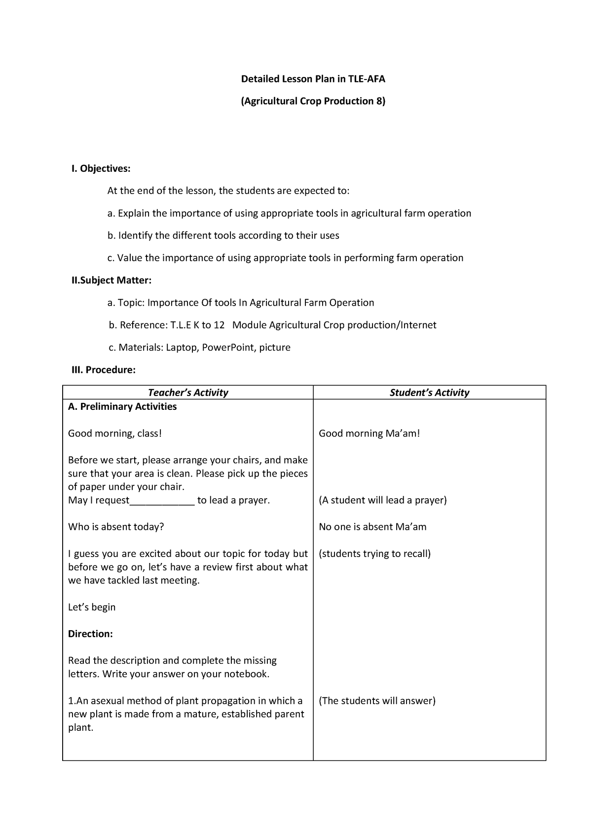 Grade Tle Detailed Lesson Plan Verbs Lesson Plan Lesson Plan Hot Sex 