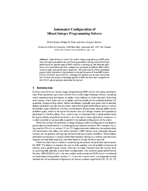 Sequential Model-Based Optimization for General Algorithm Configuration ...