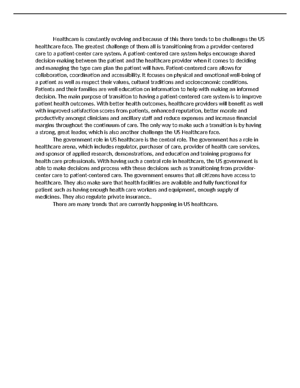 Research Paper - Healthcare is constantly evolving and because of this ...