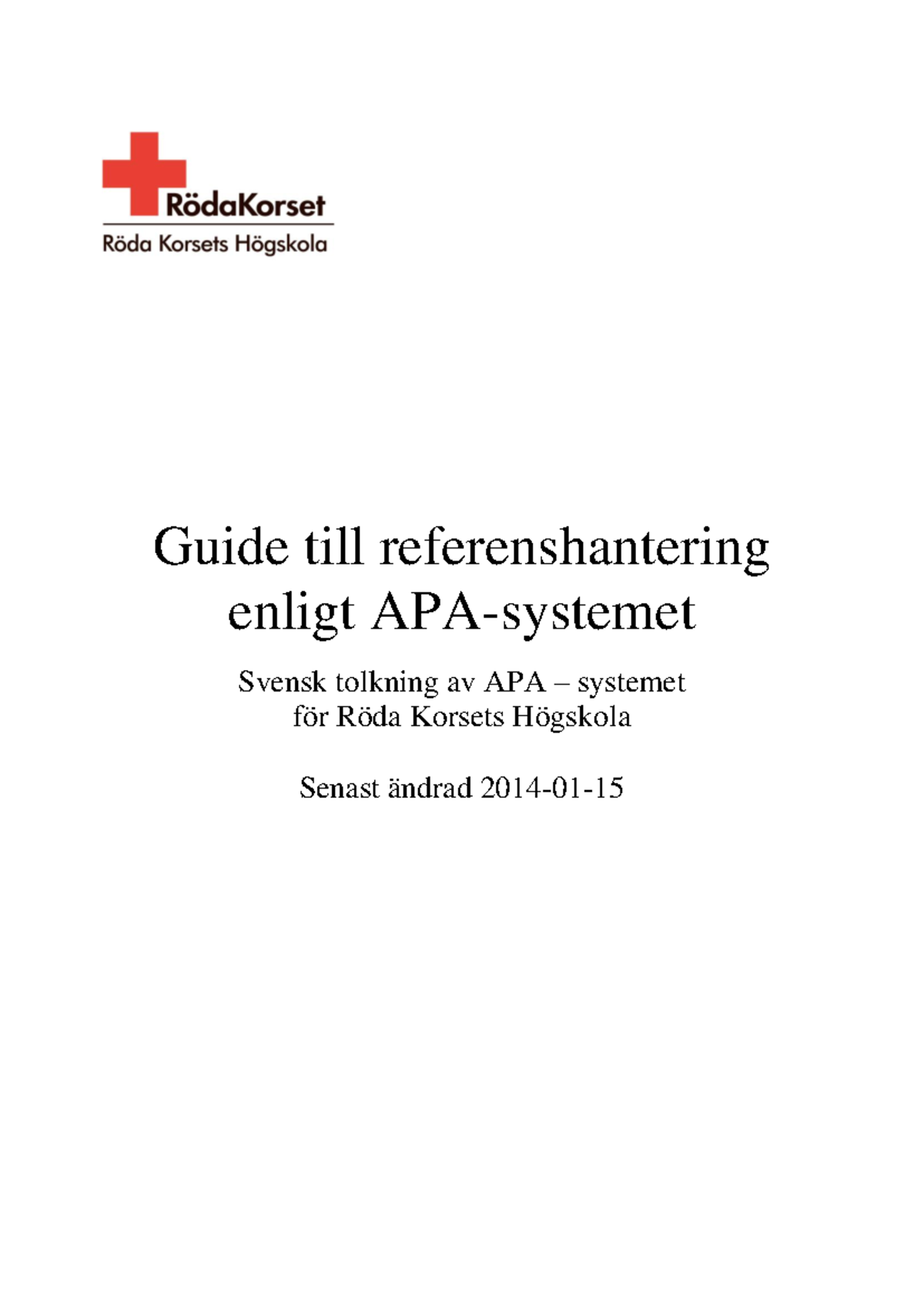 APA-referensguide-1 - Guide till referenshantering enligt APA-systemet ...