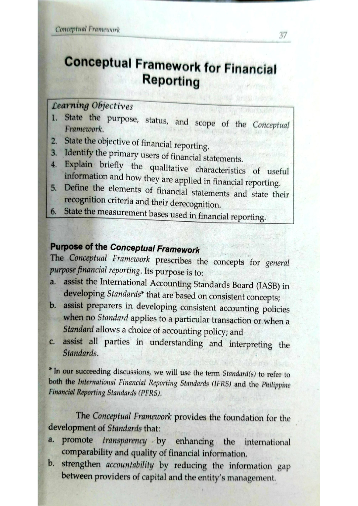 CFAS conceptual framework and financial accounting - Accountancy - Studocu