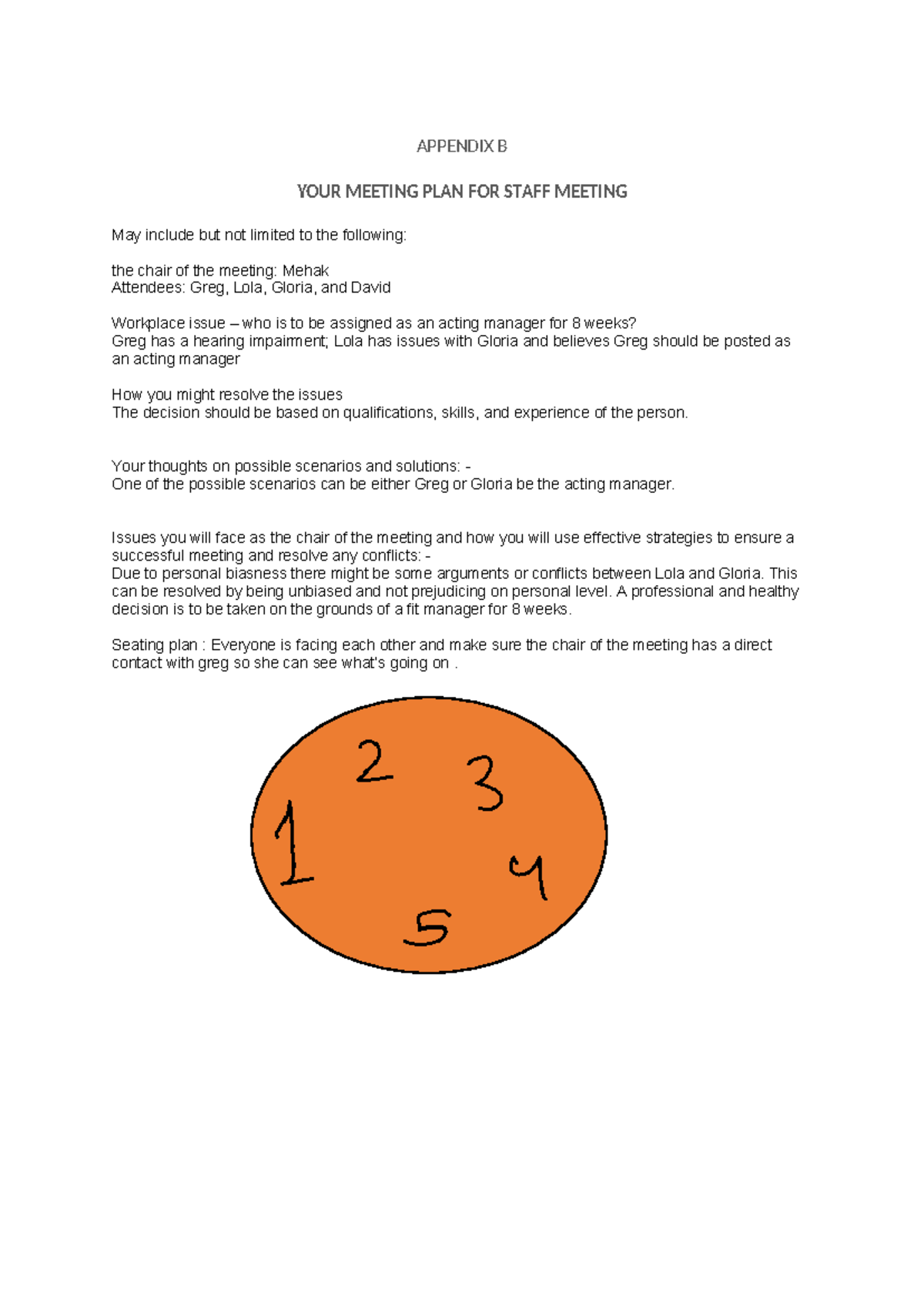 Your meeting plan 4 3 - Here you - APPENDIX B YOUR MEETING PLAN FOR ...