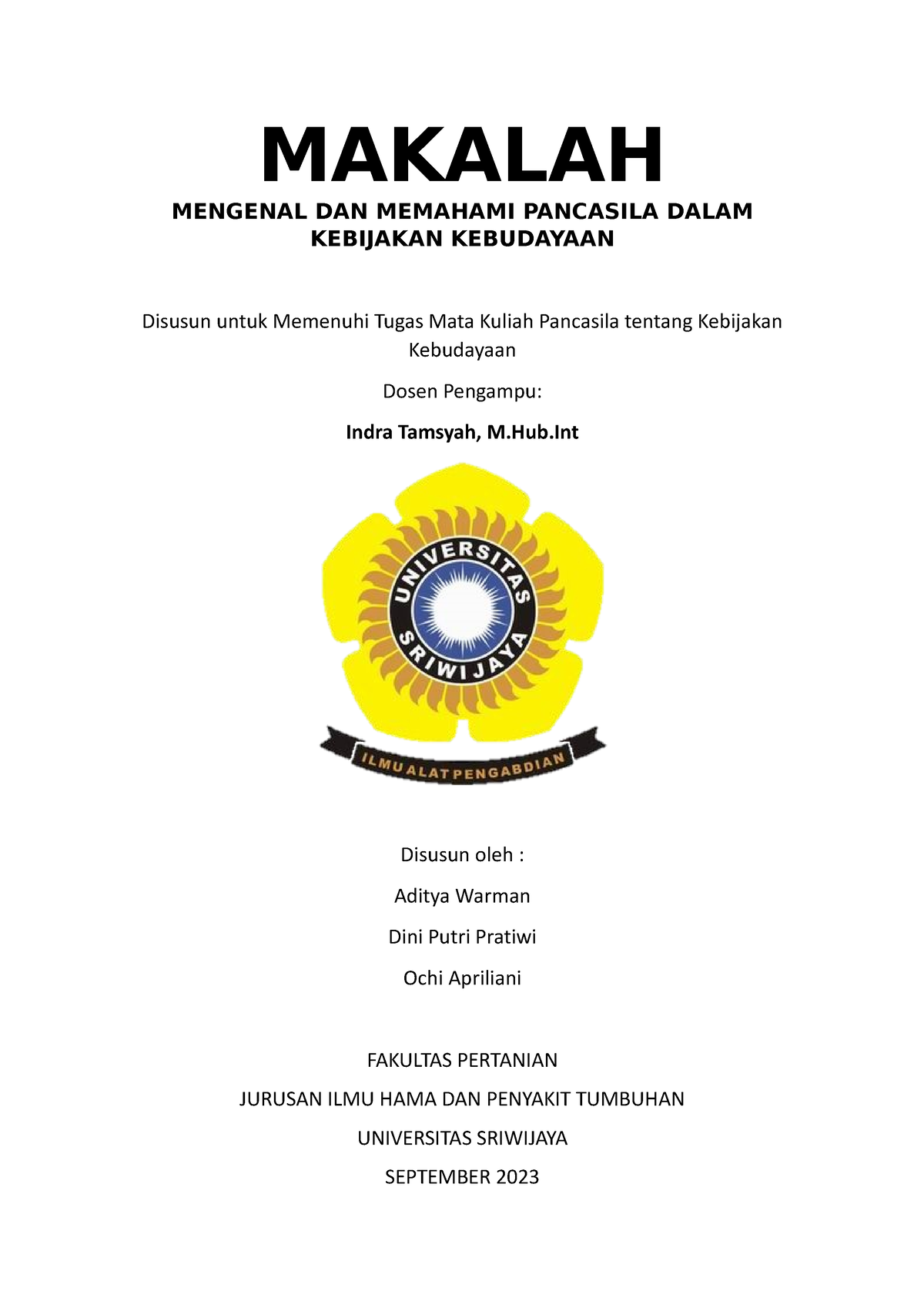 Makalah - MAKALAH MENGENAL DAN MEMAHAMI PANCASILA DALAM KEBIJAKAN ...