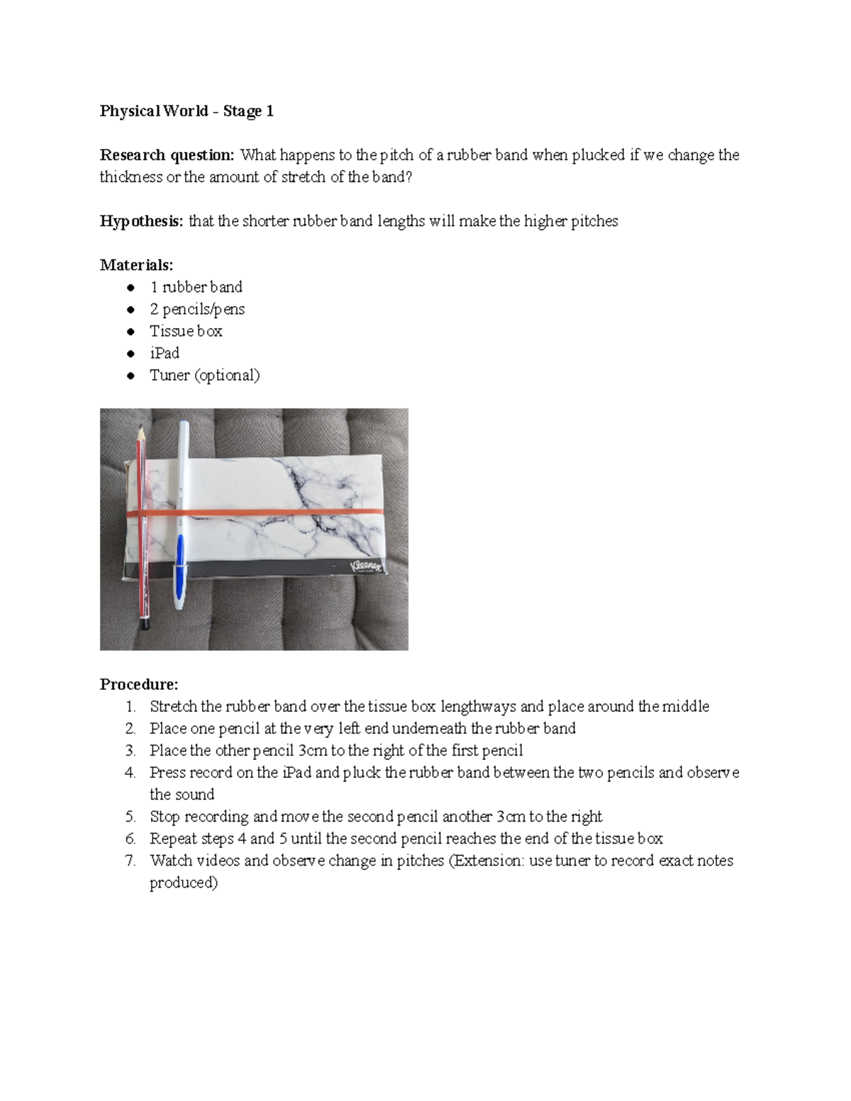 EDST2110 Report Science Investigation Stage 2 - EDST2110 - MQ - Studocu