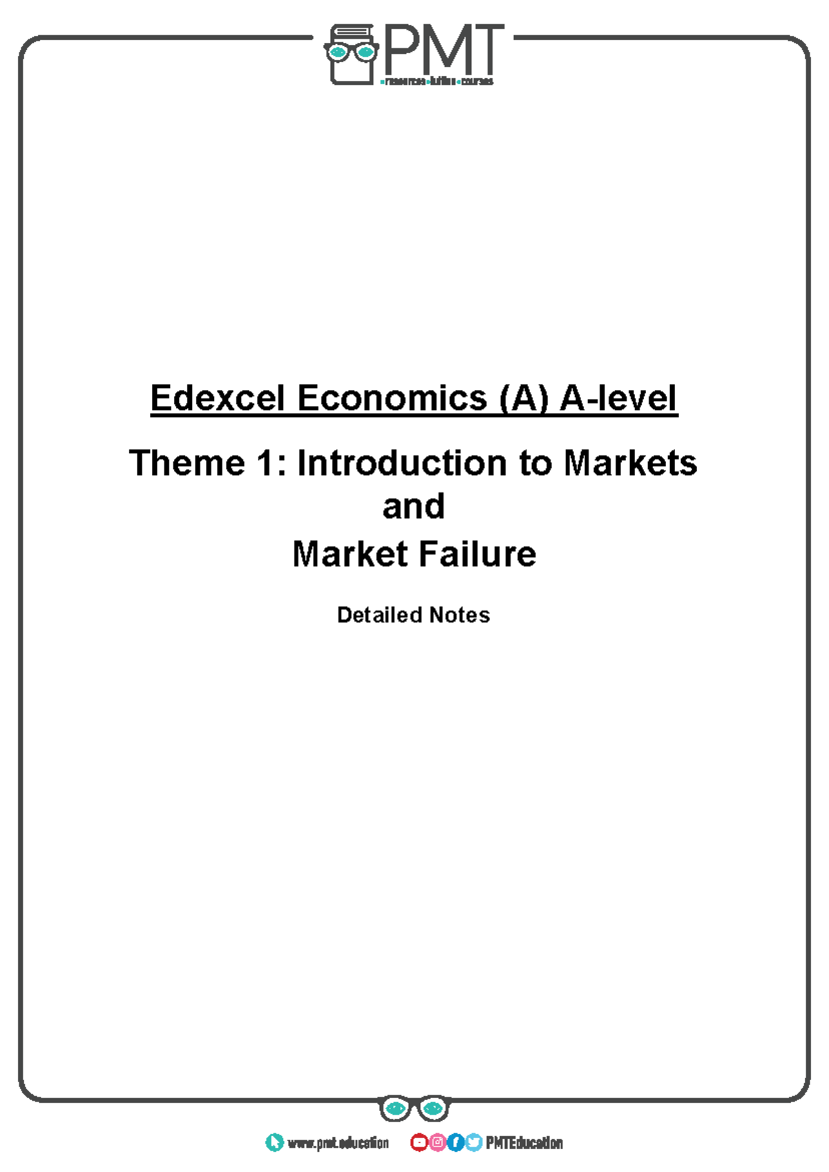 1.1. Nature Of Economics - Edexcel Economics (A) A-level Theme 1 ...