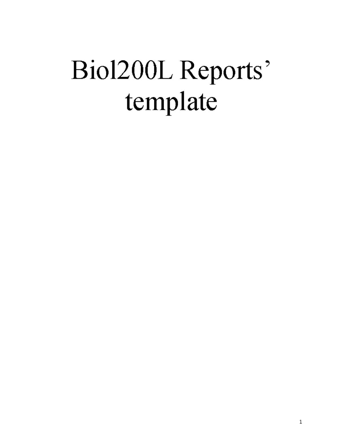 Biol200L Reports' template fall 2022 23 - Biol200L Reports’ template 1 ...