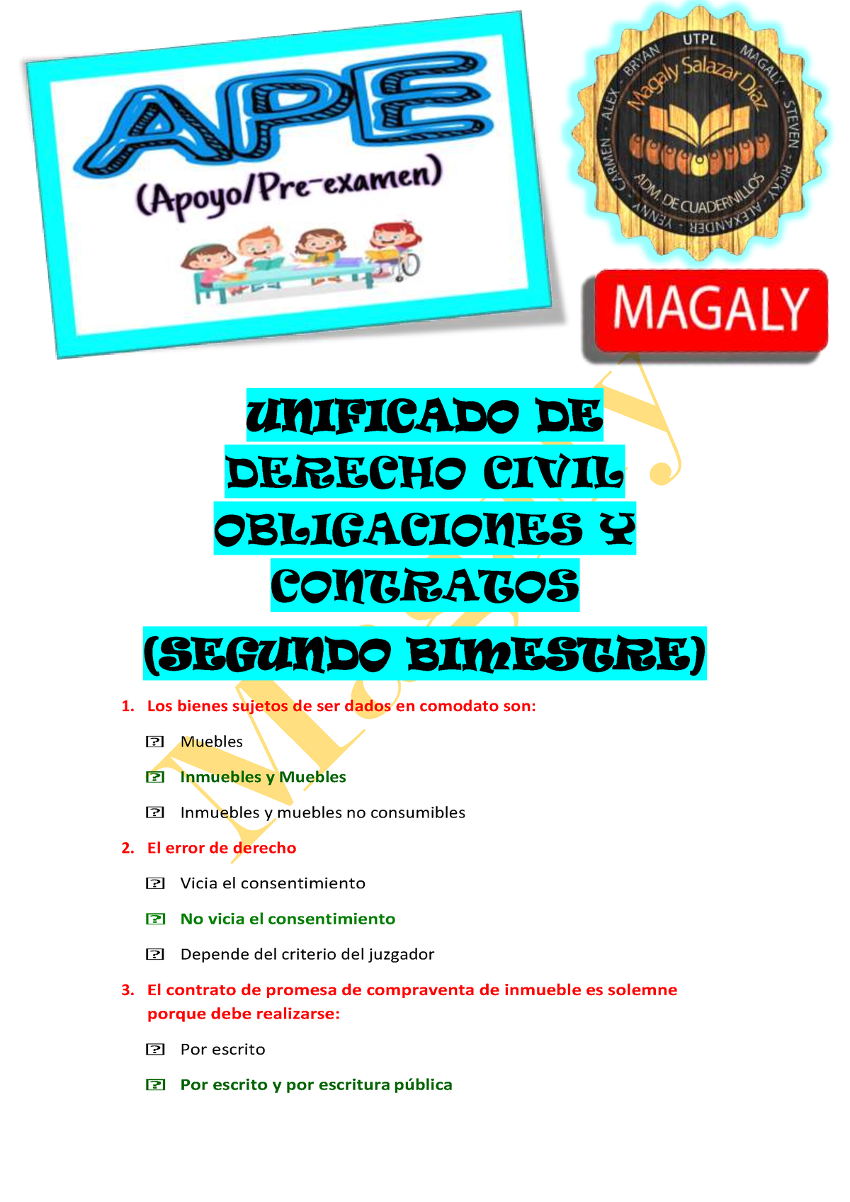 Derecho Civil Obligaciones Segundo Bimestre - UNIFICADO DE DERECHO ...