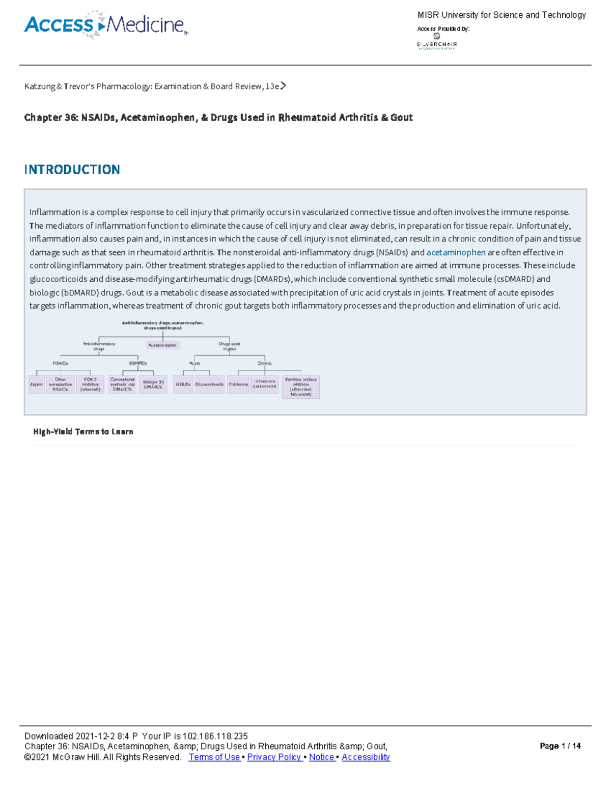 Chapter 36 Nsaids, Acetaminophen, amp;amp; Drugs Used in Rheumatoid Arthritis amp;amp; Gout