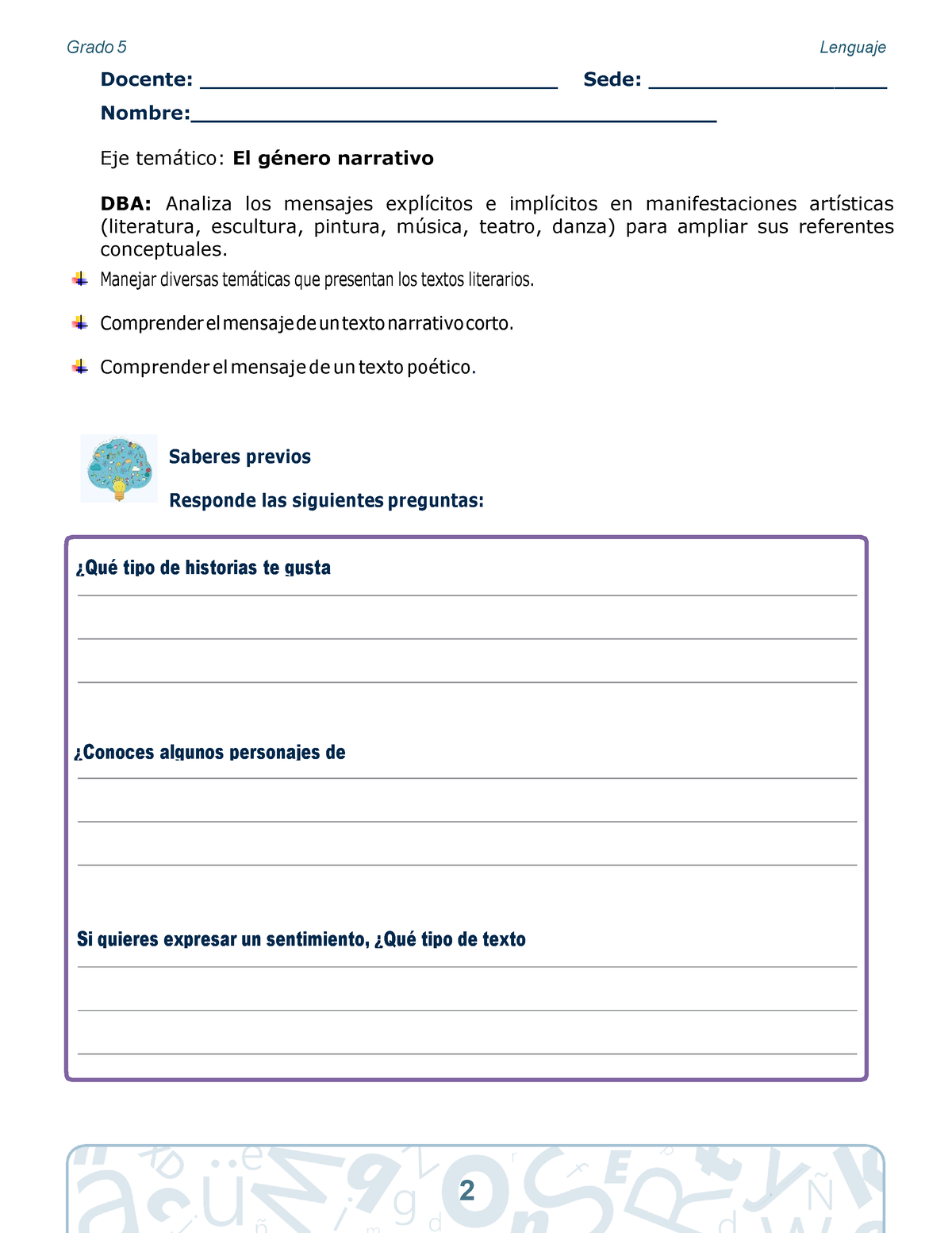 Texto-narrativo-5 compress - Grado 5 Lenguaje 2 ¿Qué tipo de historias te  gusta ¿Conoces algunos - Studocu