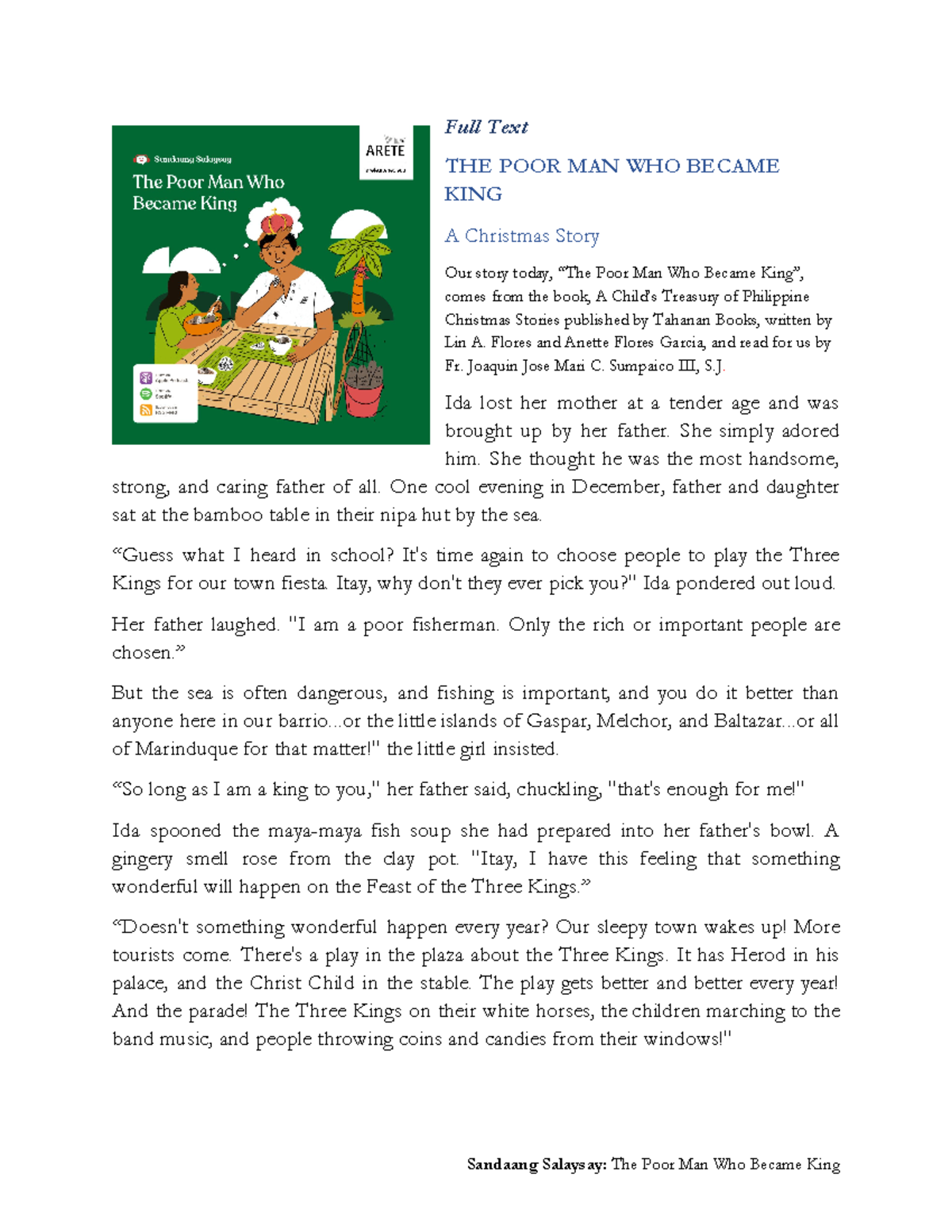 Poor Man Reading Materials Full Text THE POOR MAN WHO BECAME KING A