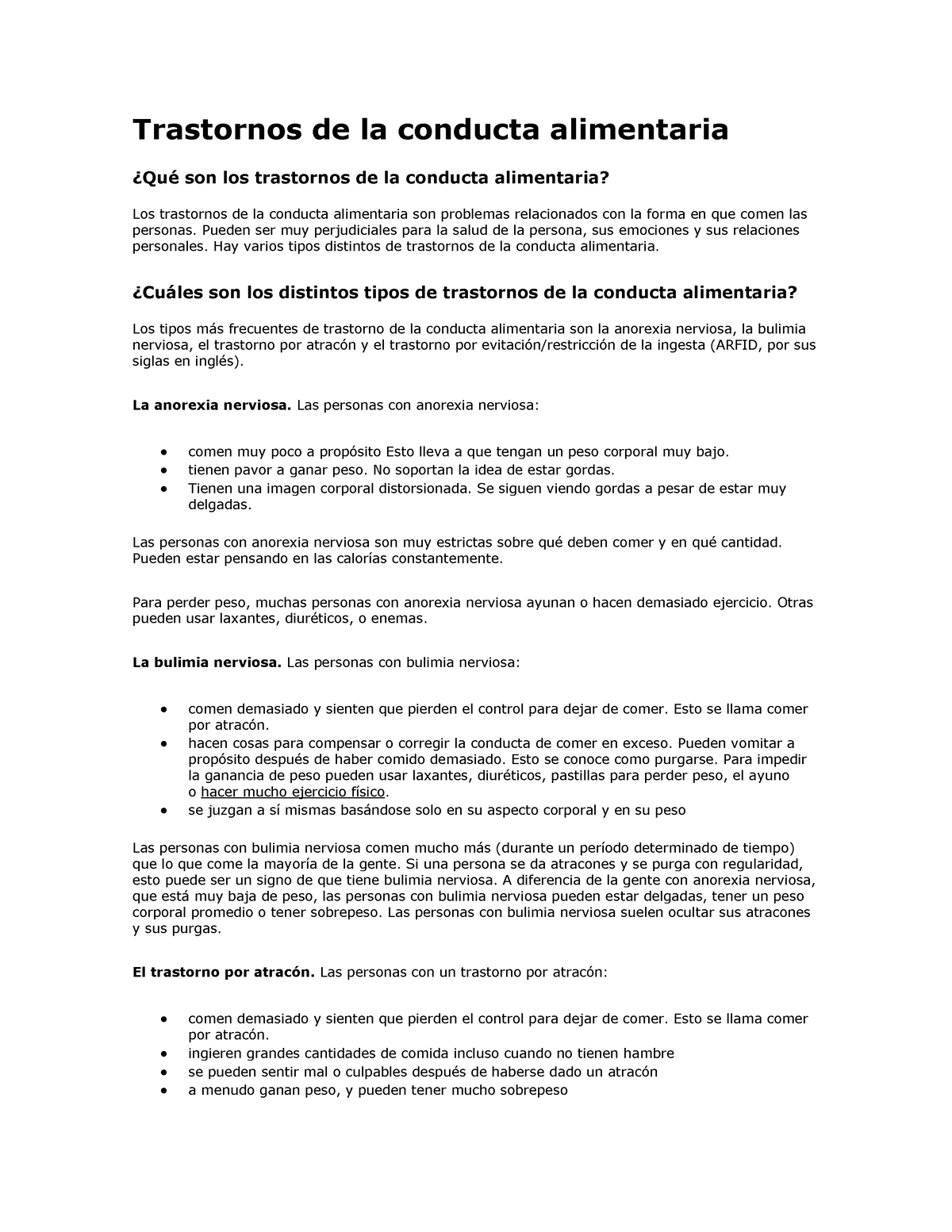 Trastornos De La Conducta Alimentaria - Pueden Ser Muy Perjudiciales ...