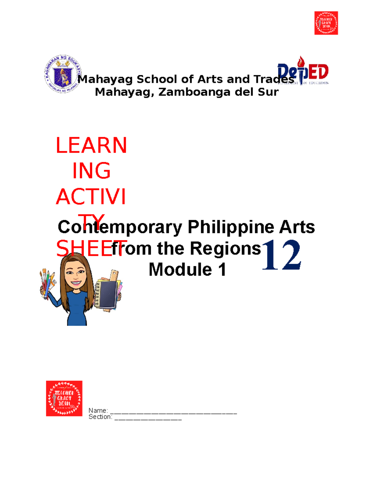 Module 1 - CONTEMPORARY PHILIPPINE ARTS FROM THE REGION - Mahayag ...