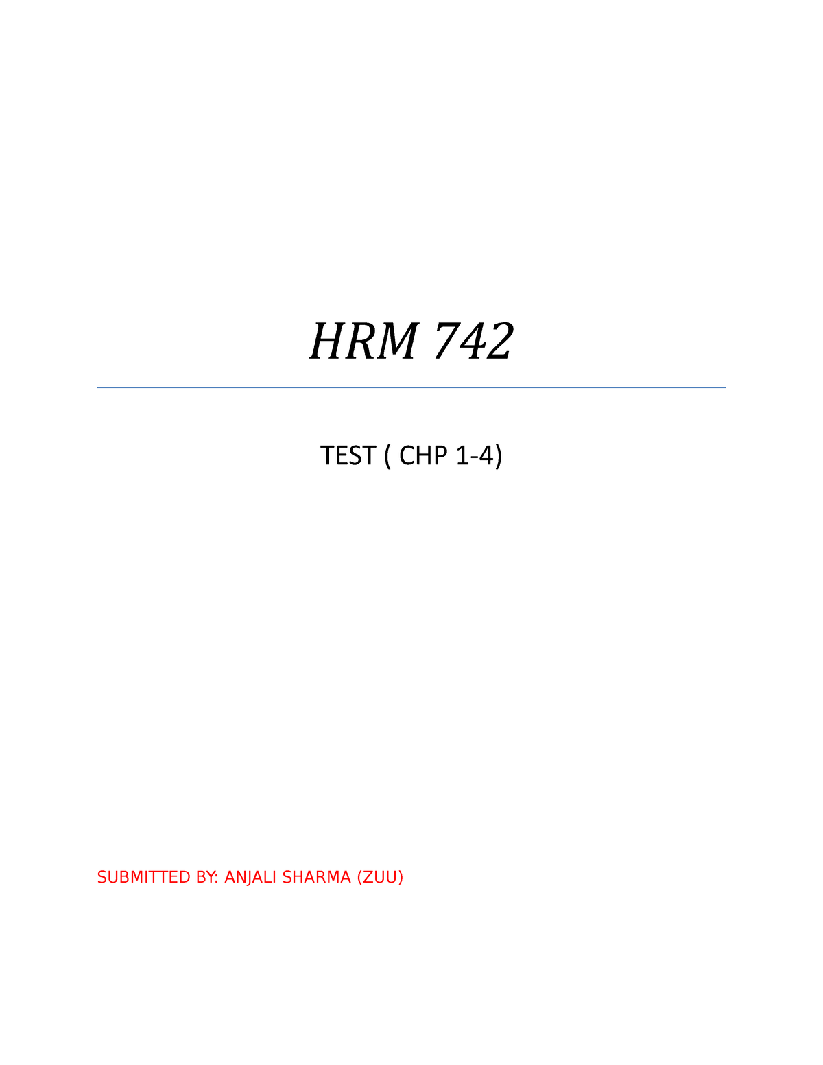 hrm 742 group assignment