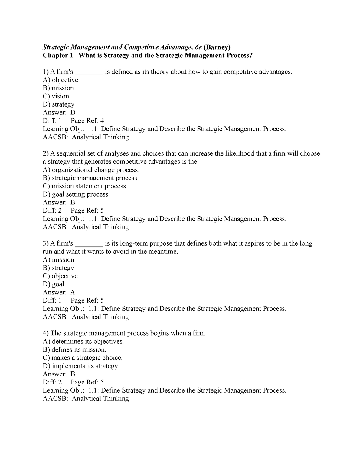 ch1-what-is-strategy-and-the-smp-test-bank-6e-barney-strategic